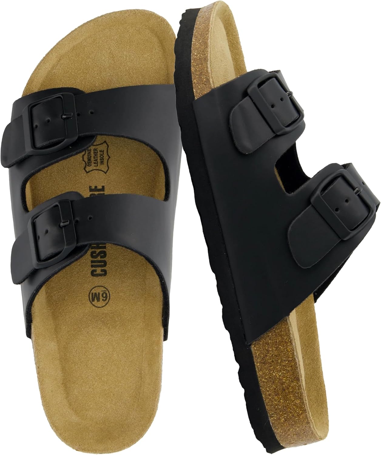 CUSHIONAIRE Women's Cork Footbed Sandals