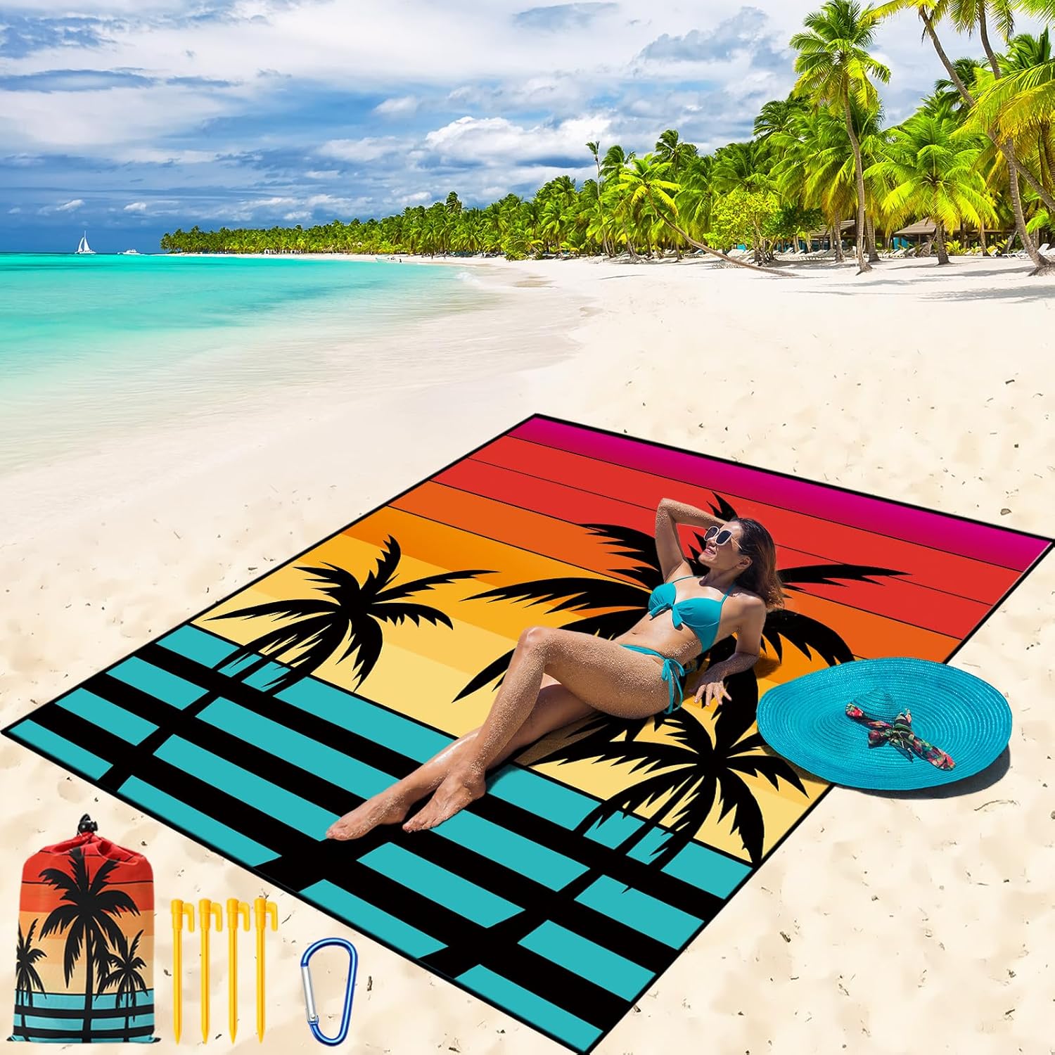 Beach Blanket Waterproof Sandproof Beach Mat