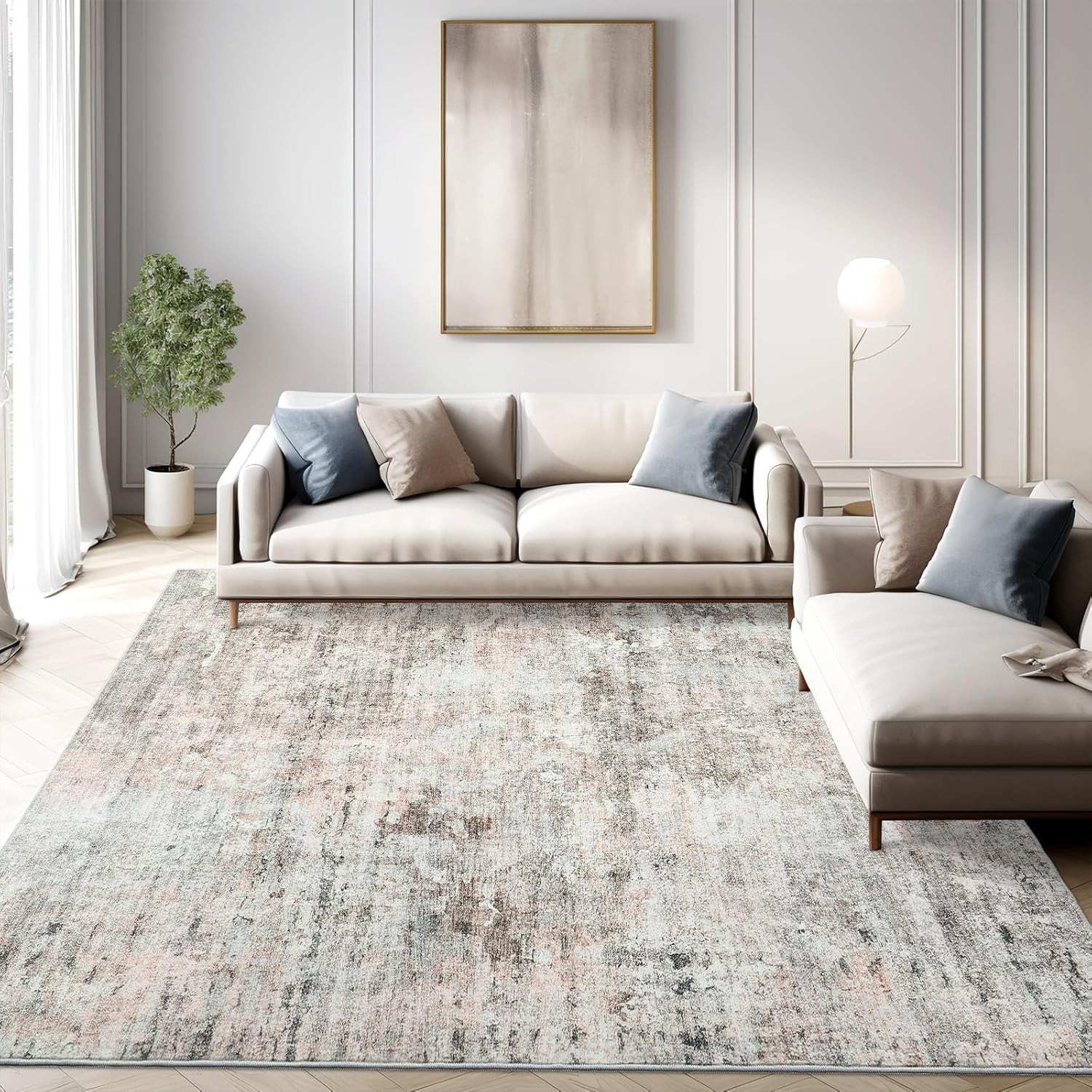 Washable Area Rug Large Soft Rugs for Living Room