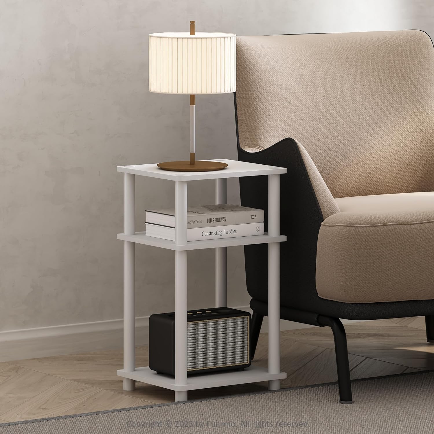 Furinno JUST Side Table Open Shelves Night Stand