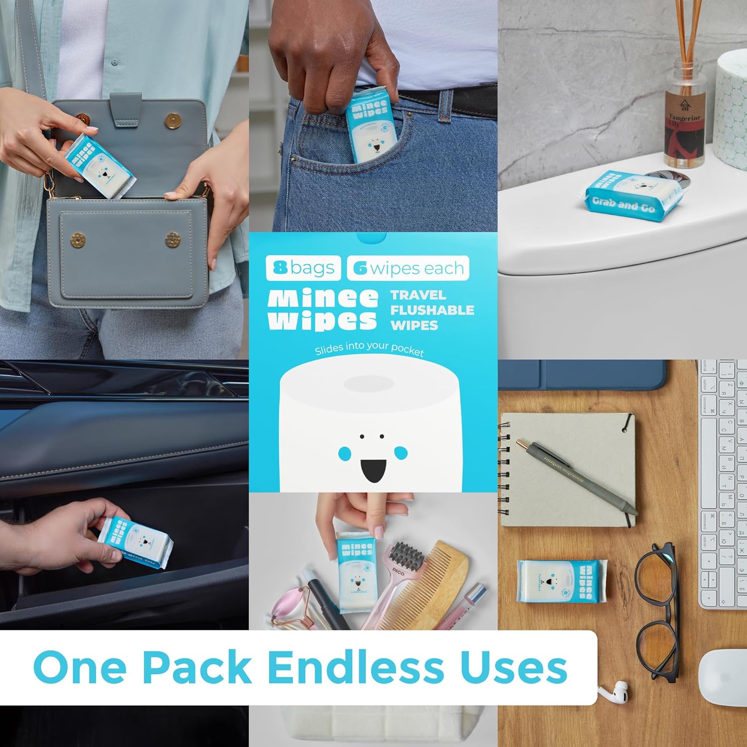 Impossibly Compact Travel Flushable Wipes