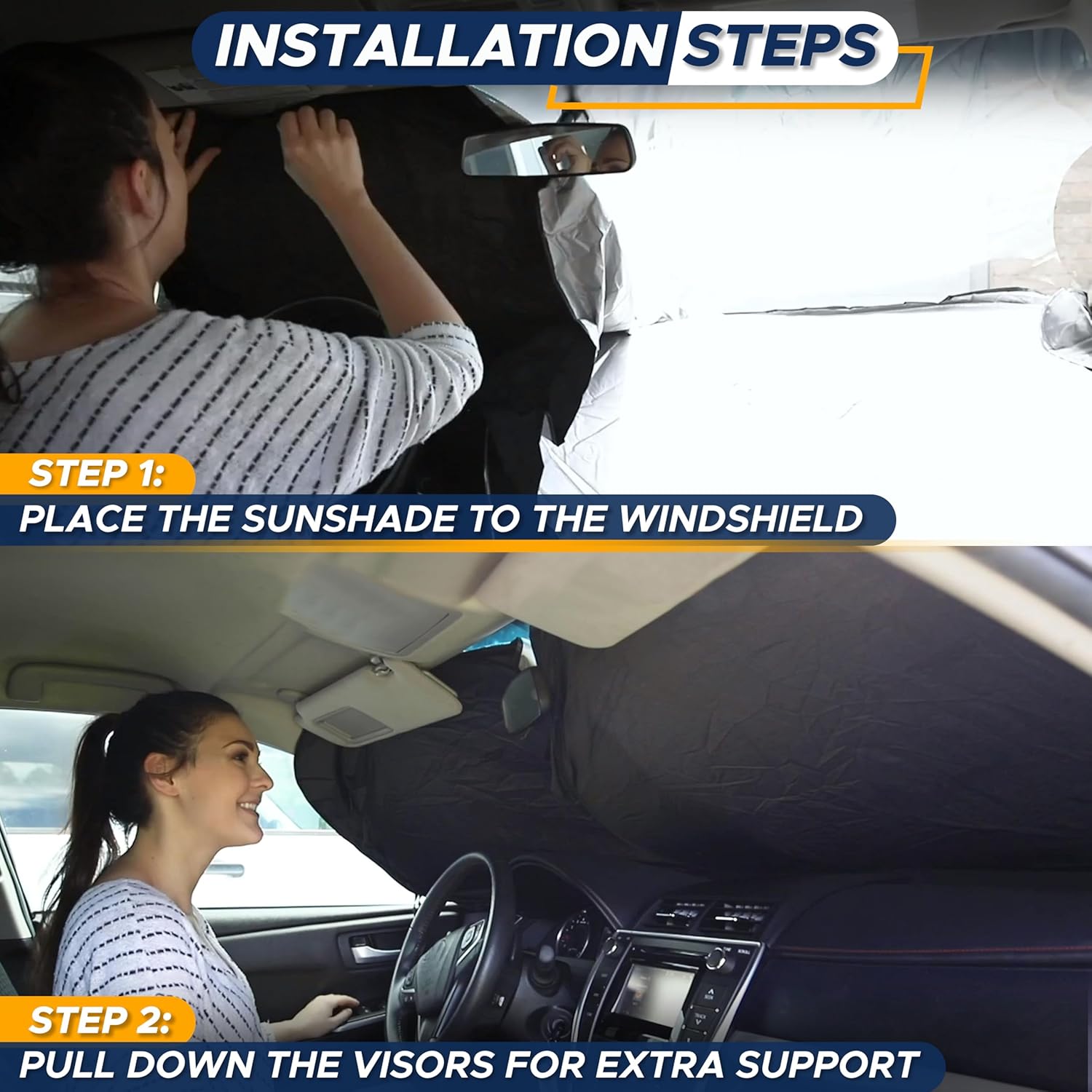EcoNour Car Windshield Sun Shade for Cars SUVs Trucks