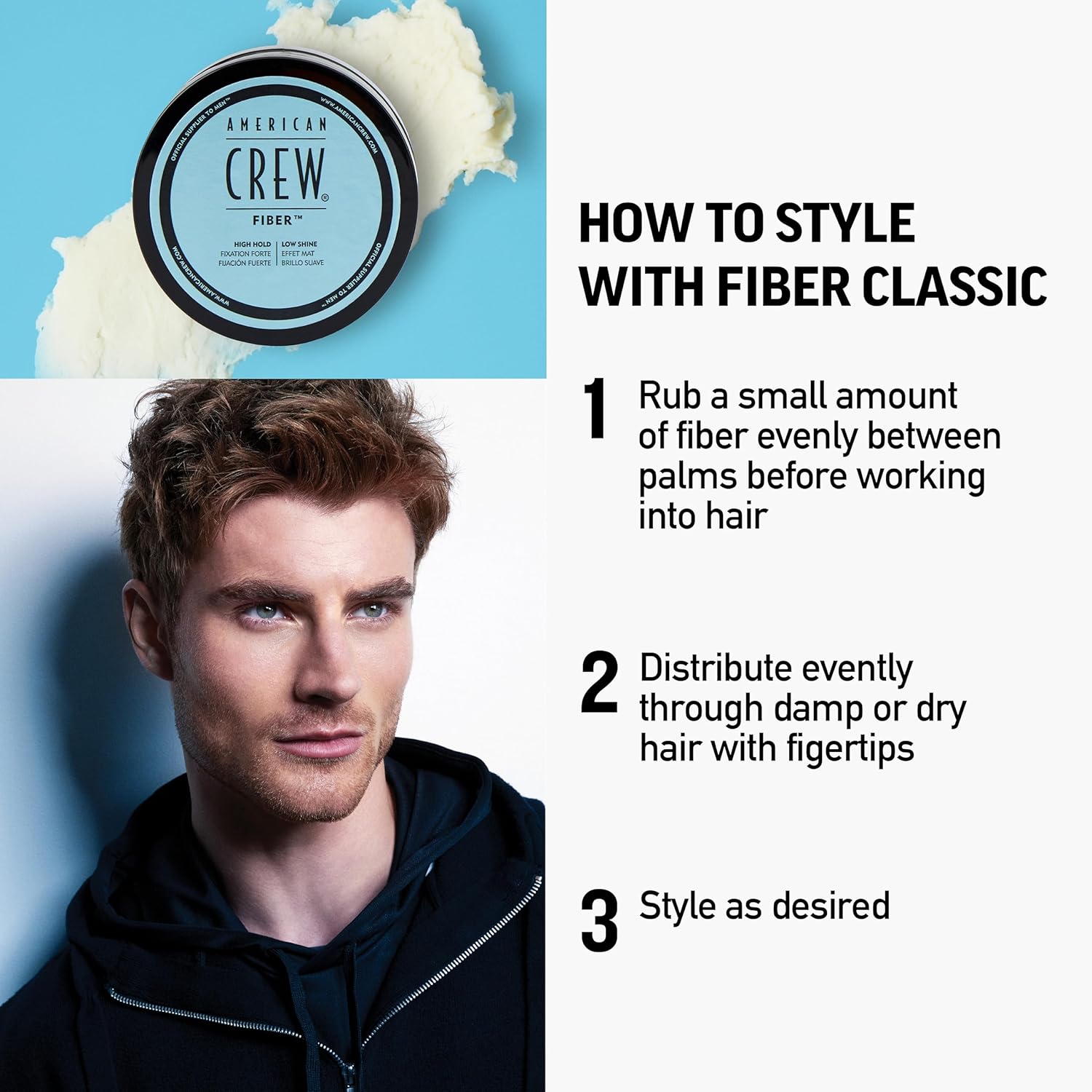 Men’s Hair Fiber Shine Styling Cream