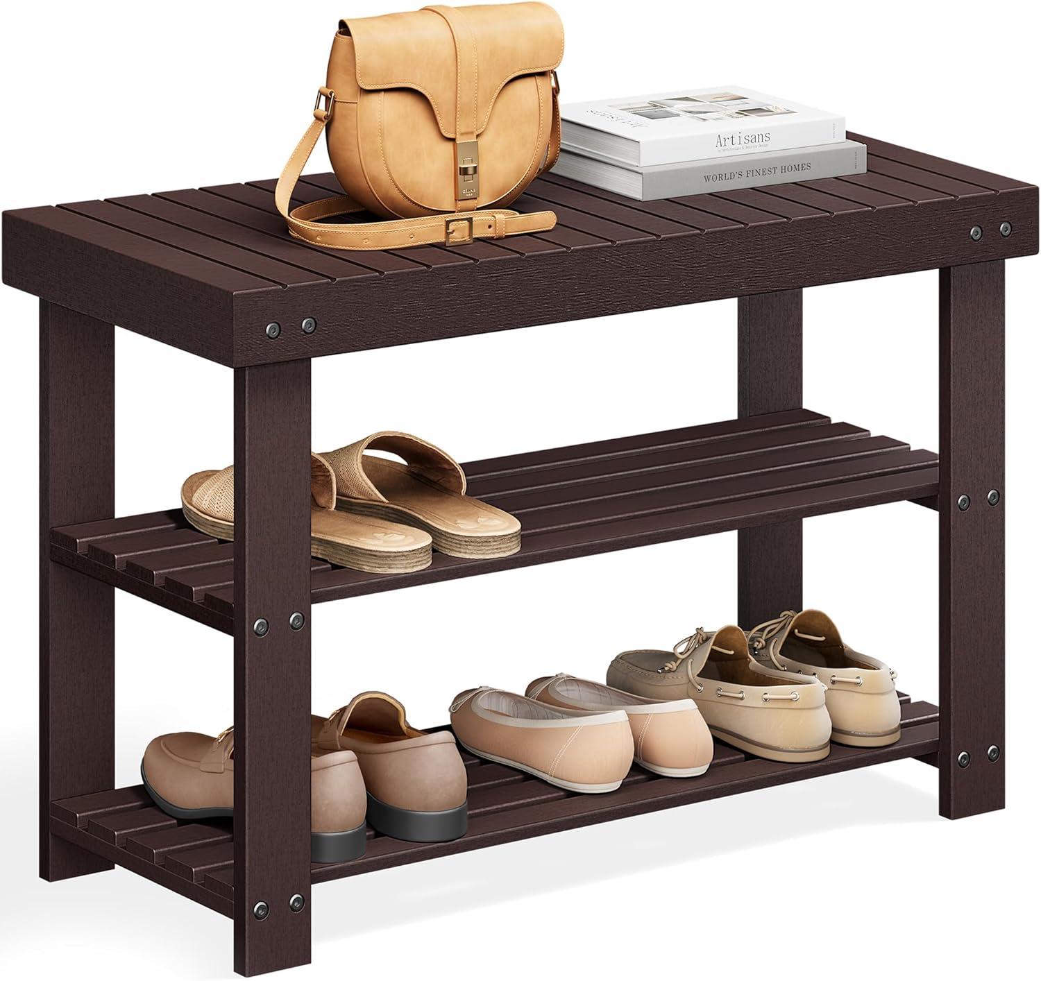 SONGMICS Shoe Rack Bench for Home