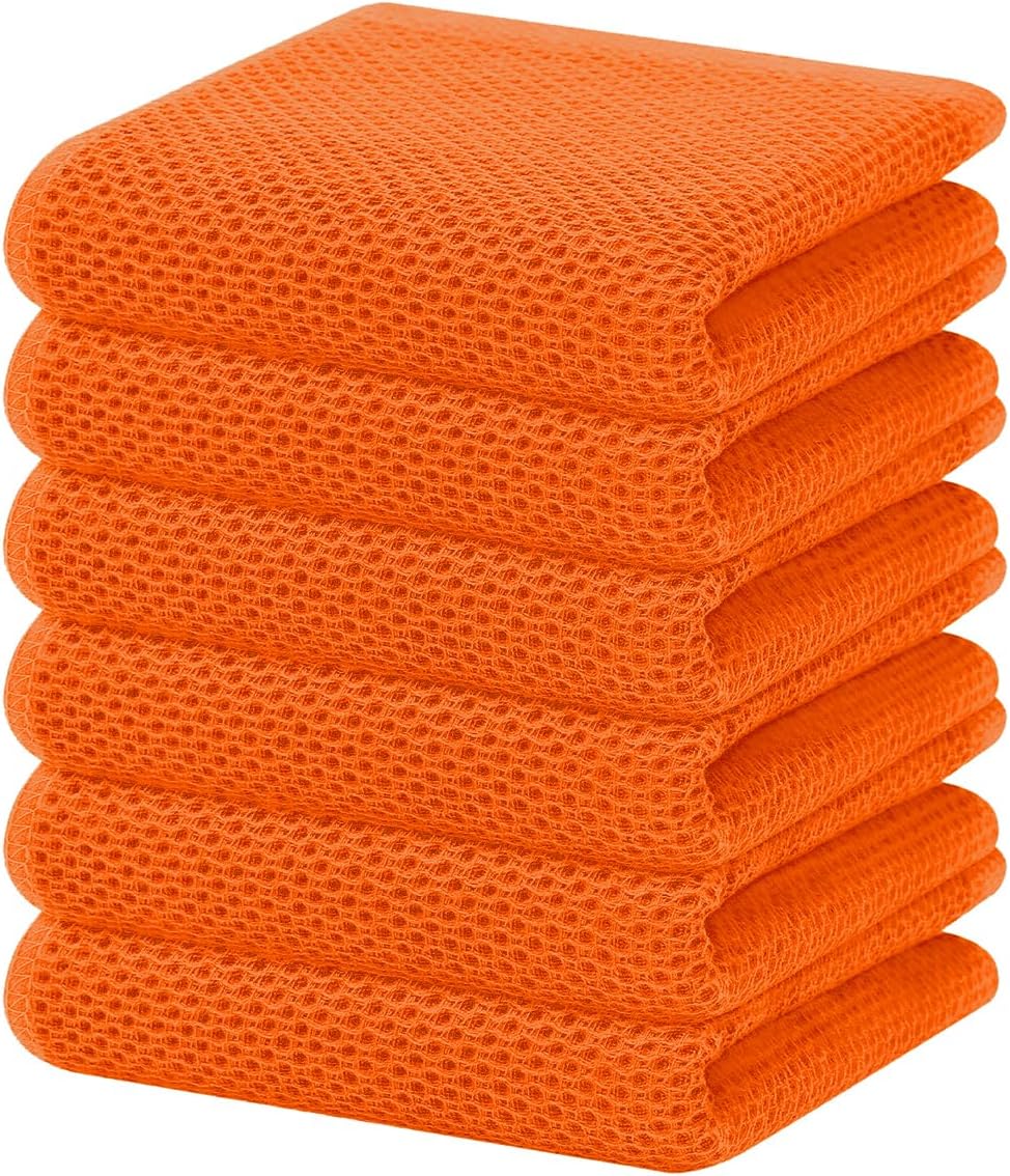 Homaxy 100% Cotton Waffle Dish Cloths