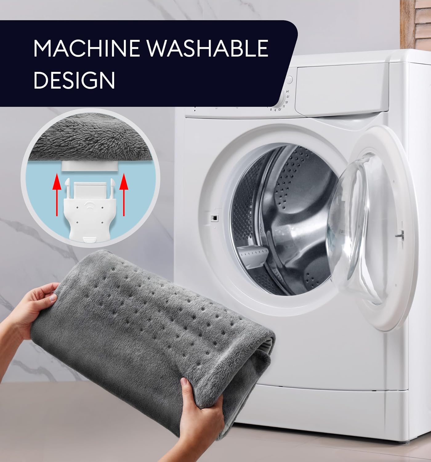 GENIANI Electric Throw XL Electric Heating Pad for Back Pain