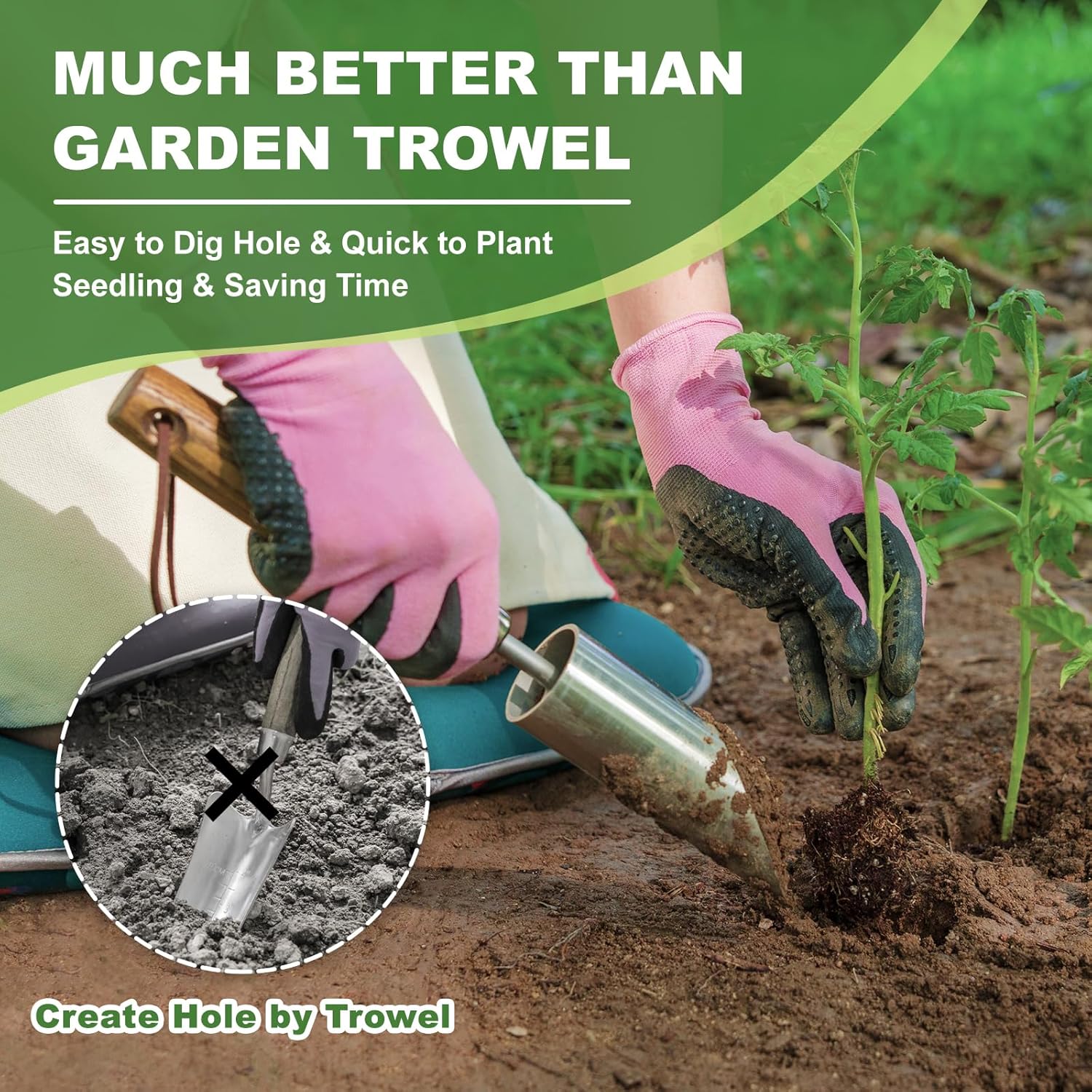 Haliaeetus Small Bulb Planter Tool for Seed Planting