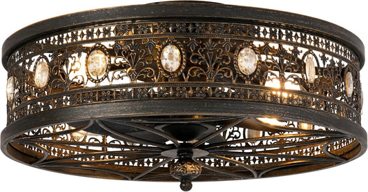 Caged Ceiling Fans with Lights for Bedroom