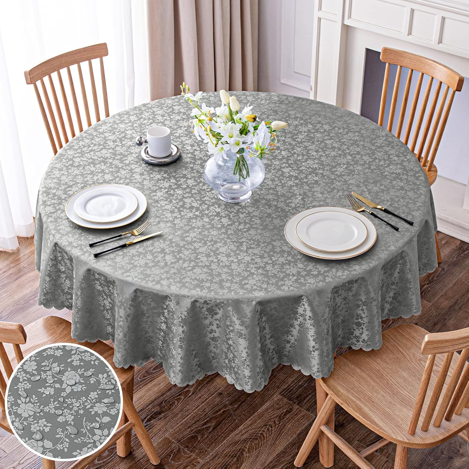 Smiry Rectangle Table Cloth Waterproof Heavy Duty