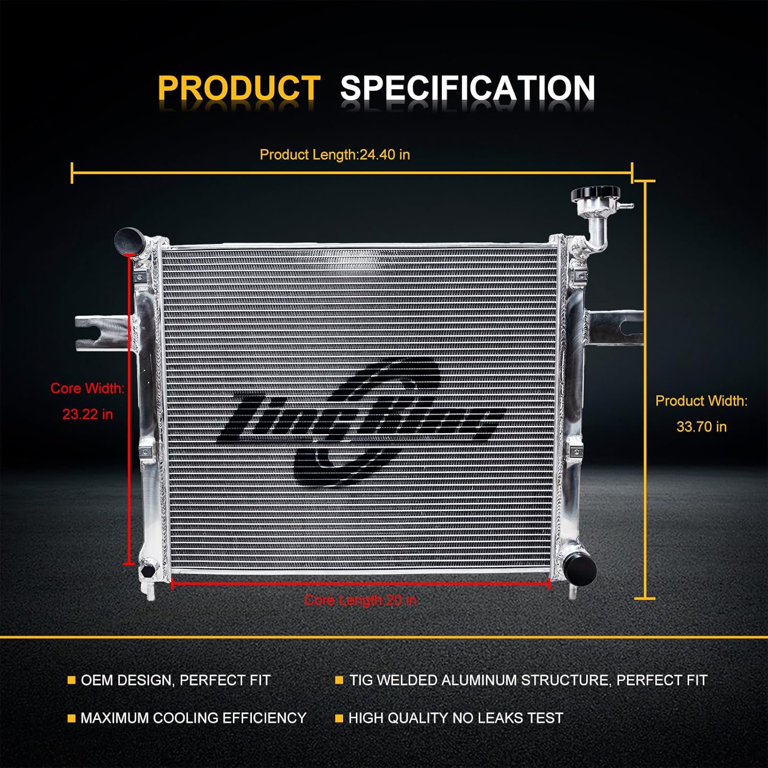 2840 CU2840 3-Row All Aluminum Radiator Compatible