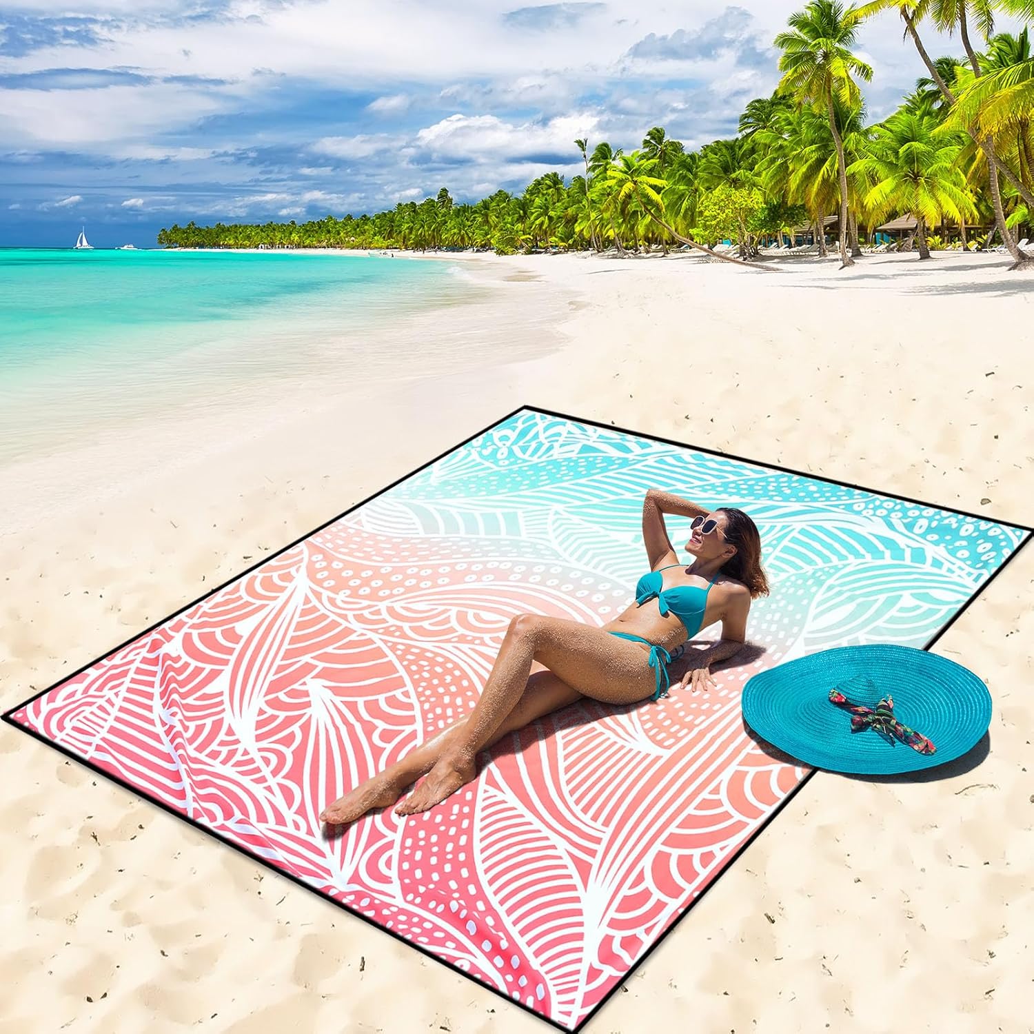 Beach Blanket Waterproof Sandproof Beach Mat