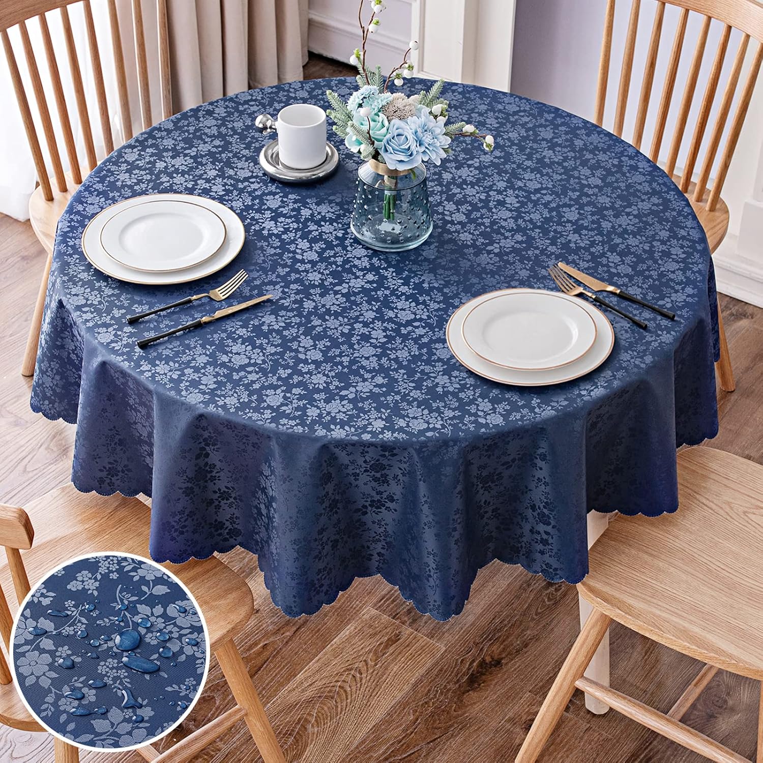 Smiry Rectangle Table Cloth Waterproof Heavy Duty