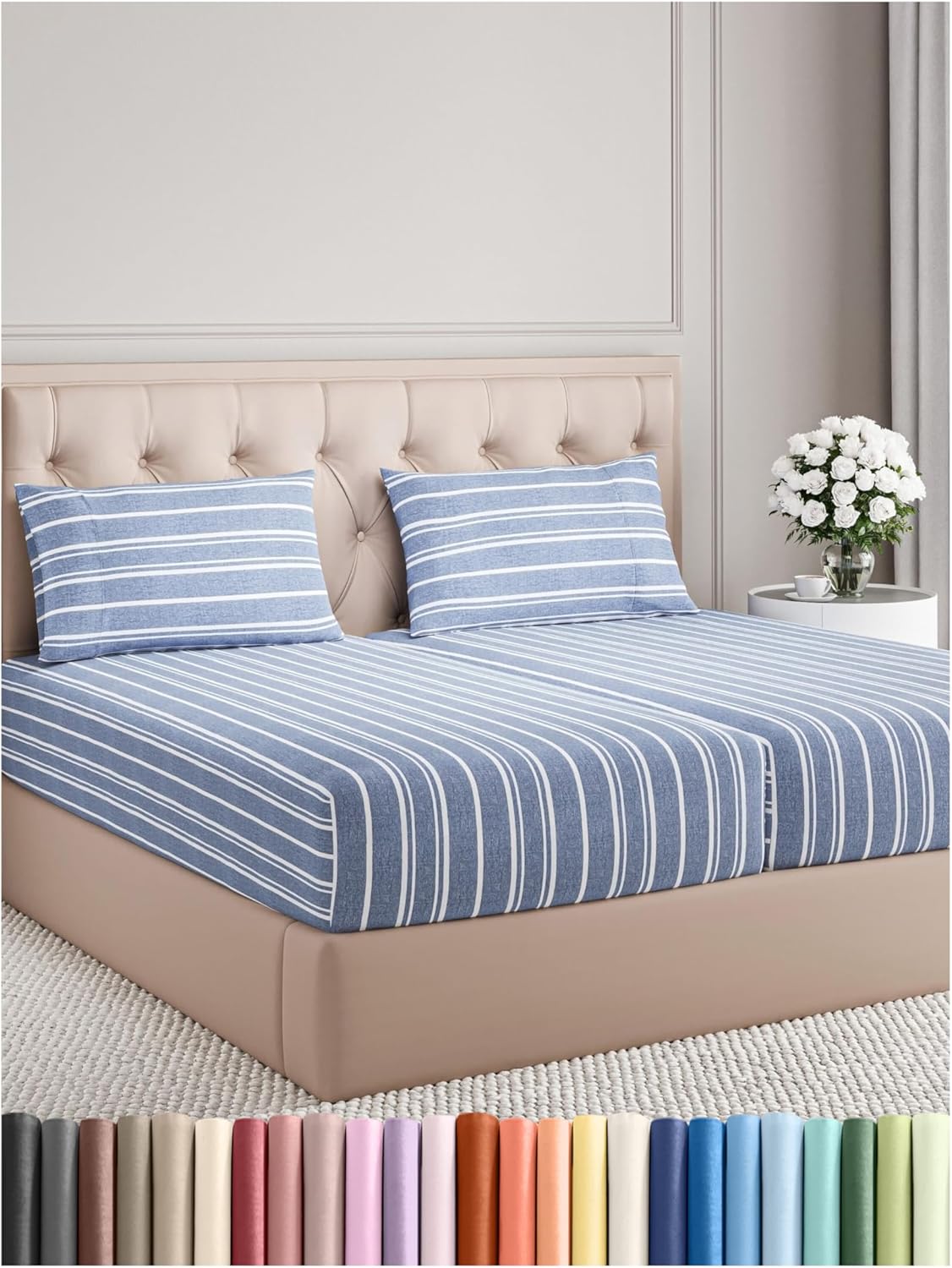 King Size Comfy Breathable & Cooling Bed Sheets Set
