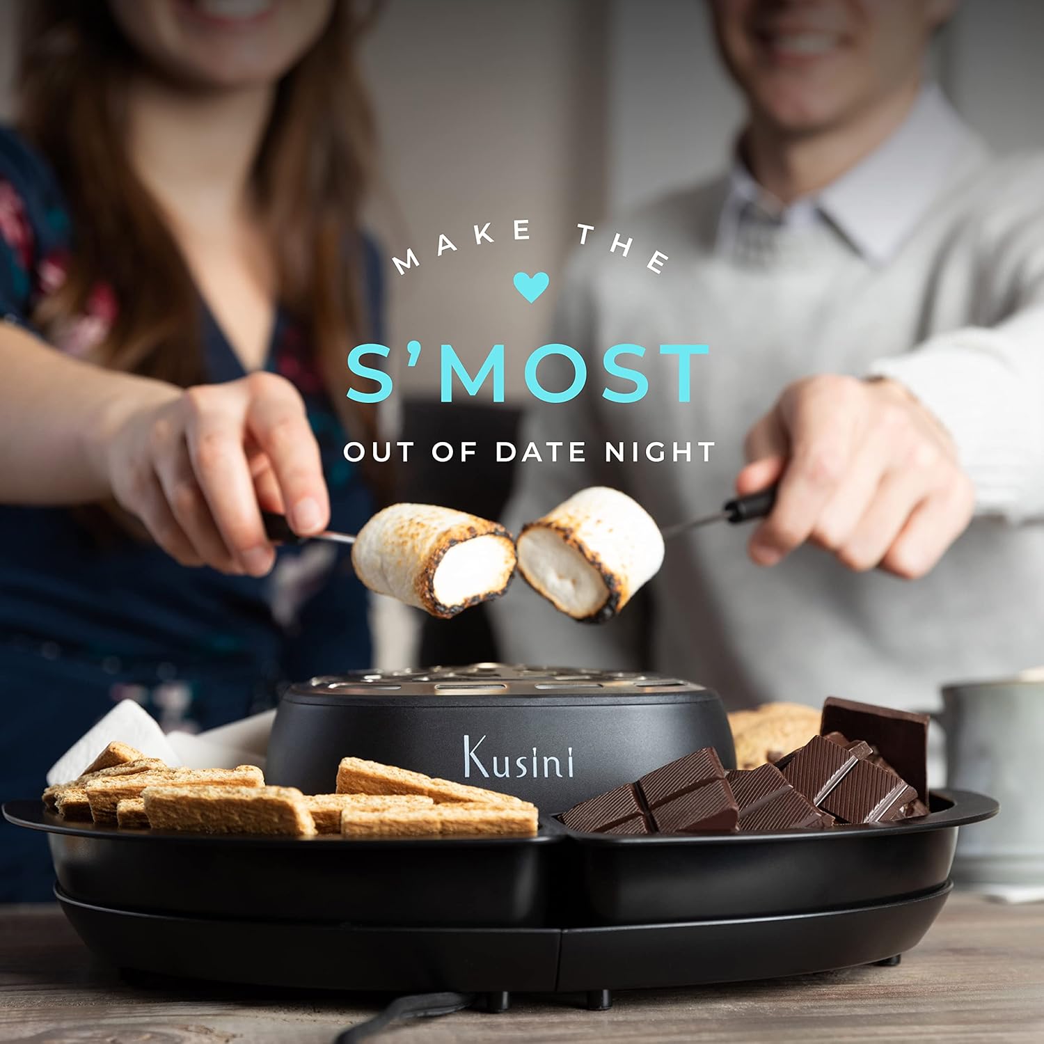 Kusini Smores Maker Tabletop Electric Marshmallow Roaster