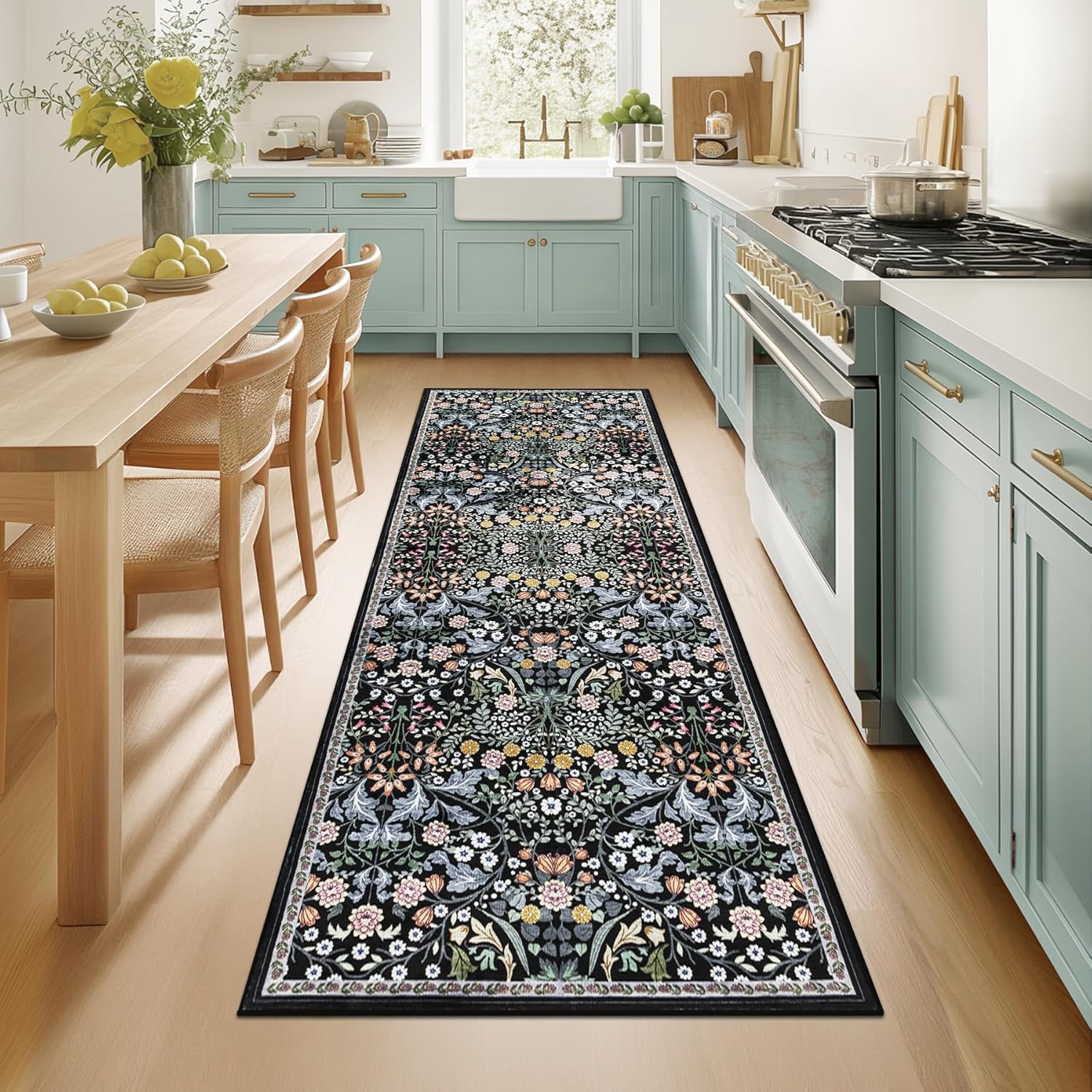8x10 Area Rugs for Living Room: Floral Washable Rug Vintage