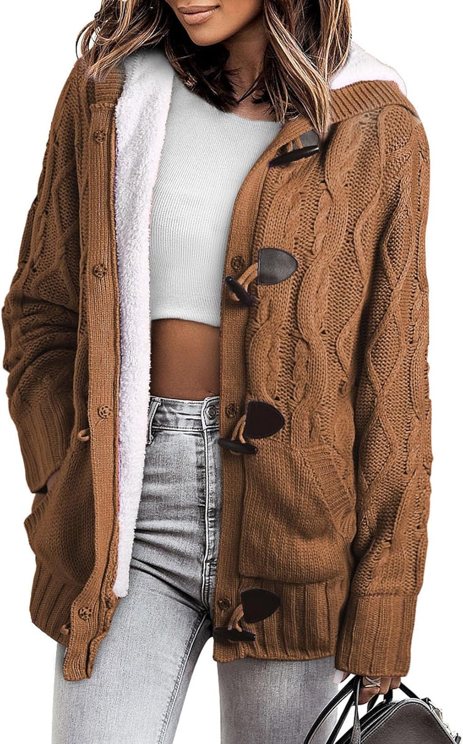 Sidefeel Women's Cardigan Sweaters Hooded