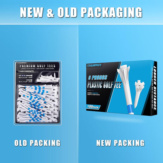 CHAMPKEY Advanced 5-Prong Plastic Golf Tees