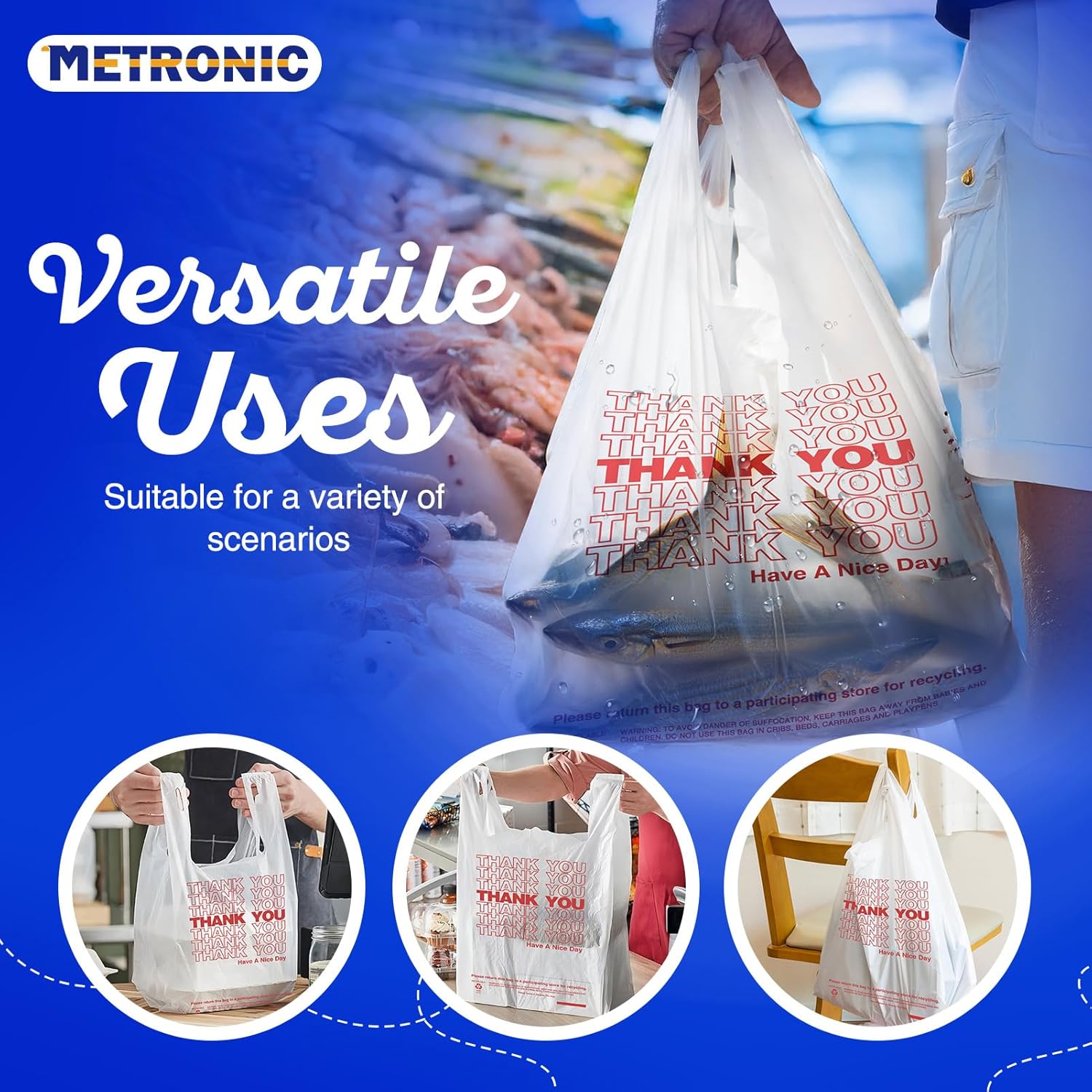 Plastic Retail Shopping Bags with Handles