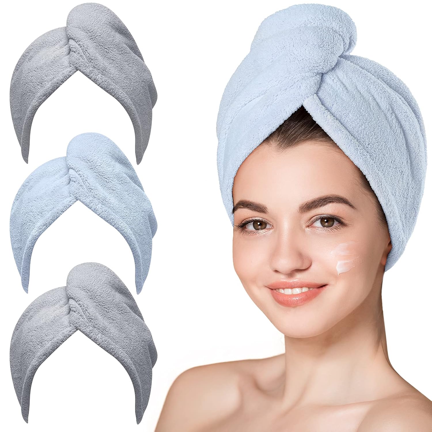 Hicober Microfiber Hair Towel Wraps