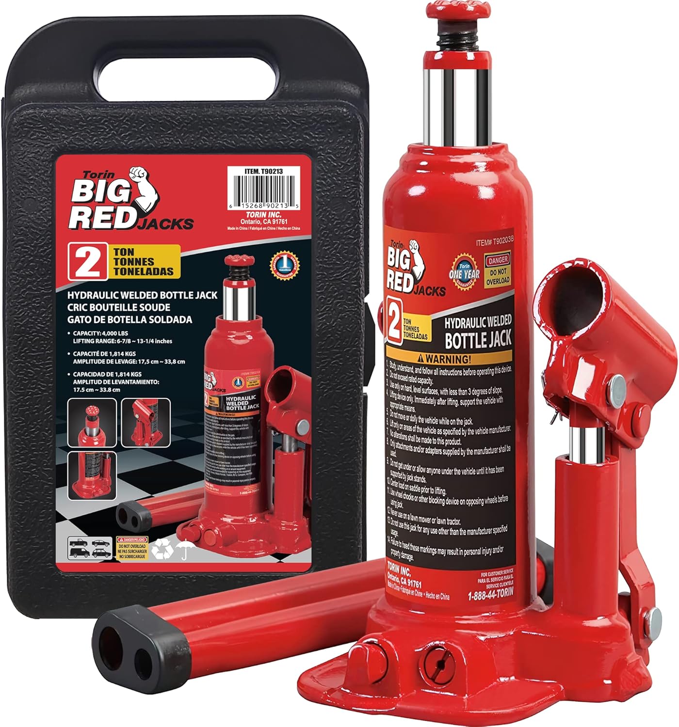 Torin T90413 Big Red Hydraulic Bottle Jack