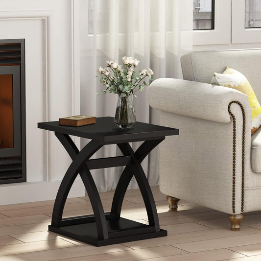 ChooChoo End Side Modern End Table with Storage Shelf