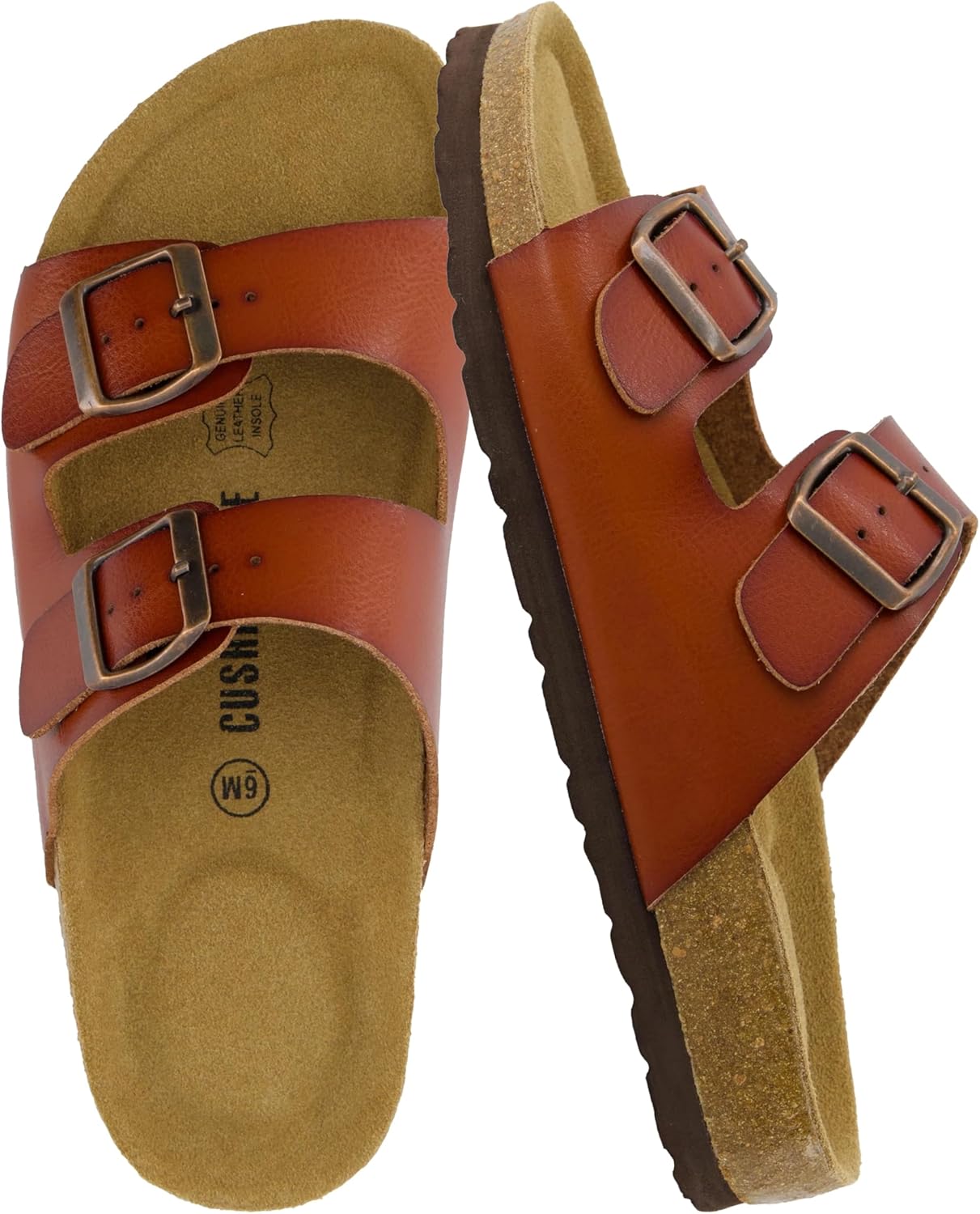 CUSHIONAIRE Women's Cork Footbed Sandals