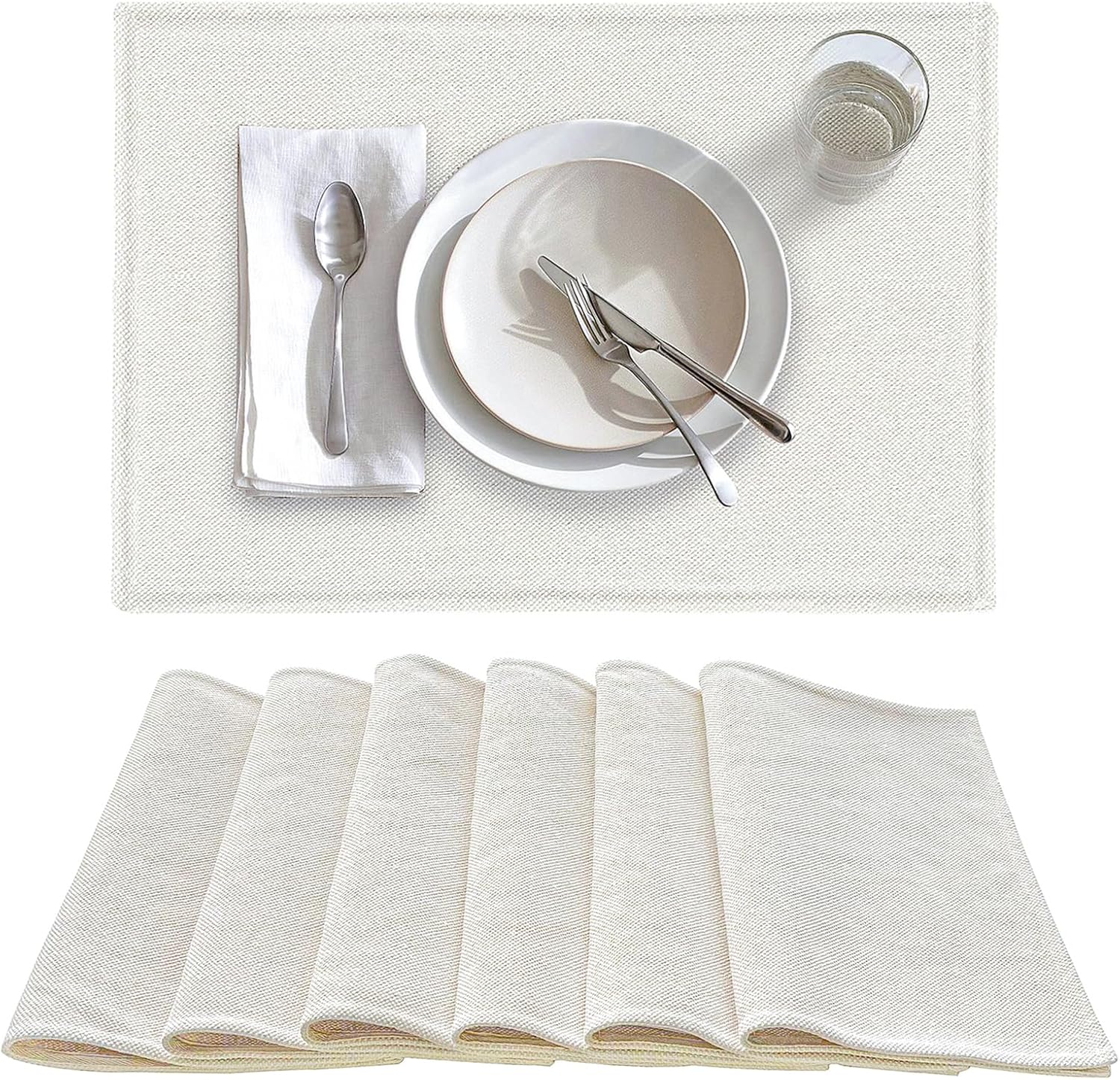 Cotton Placemats Linen Placemat Set of 6