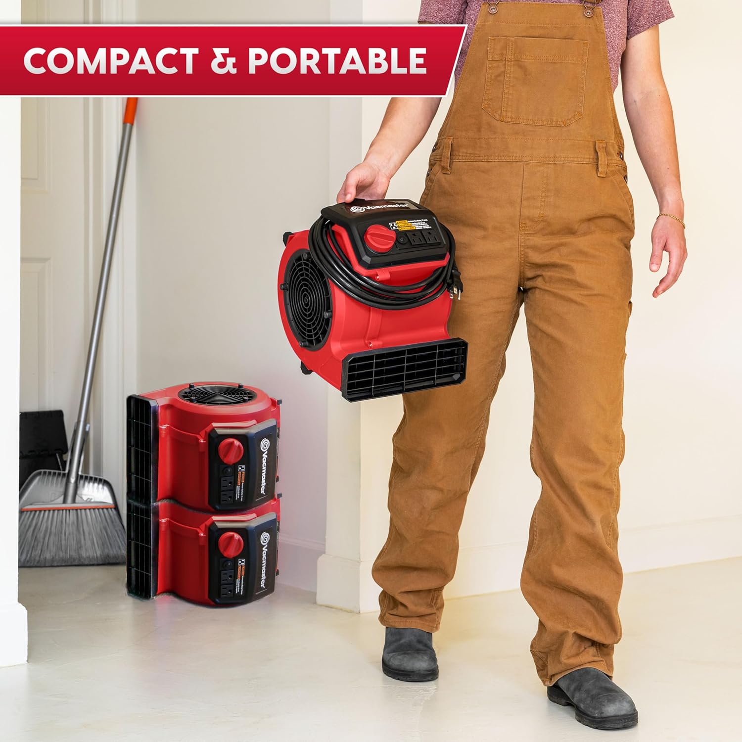 Vacmaster 3 Speed Floor Fan  Air Mover Utility Blower Fan