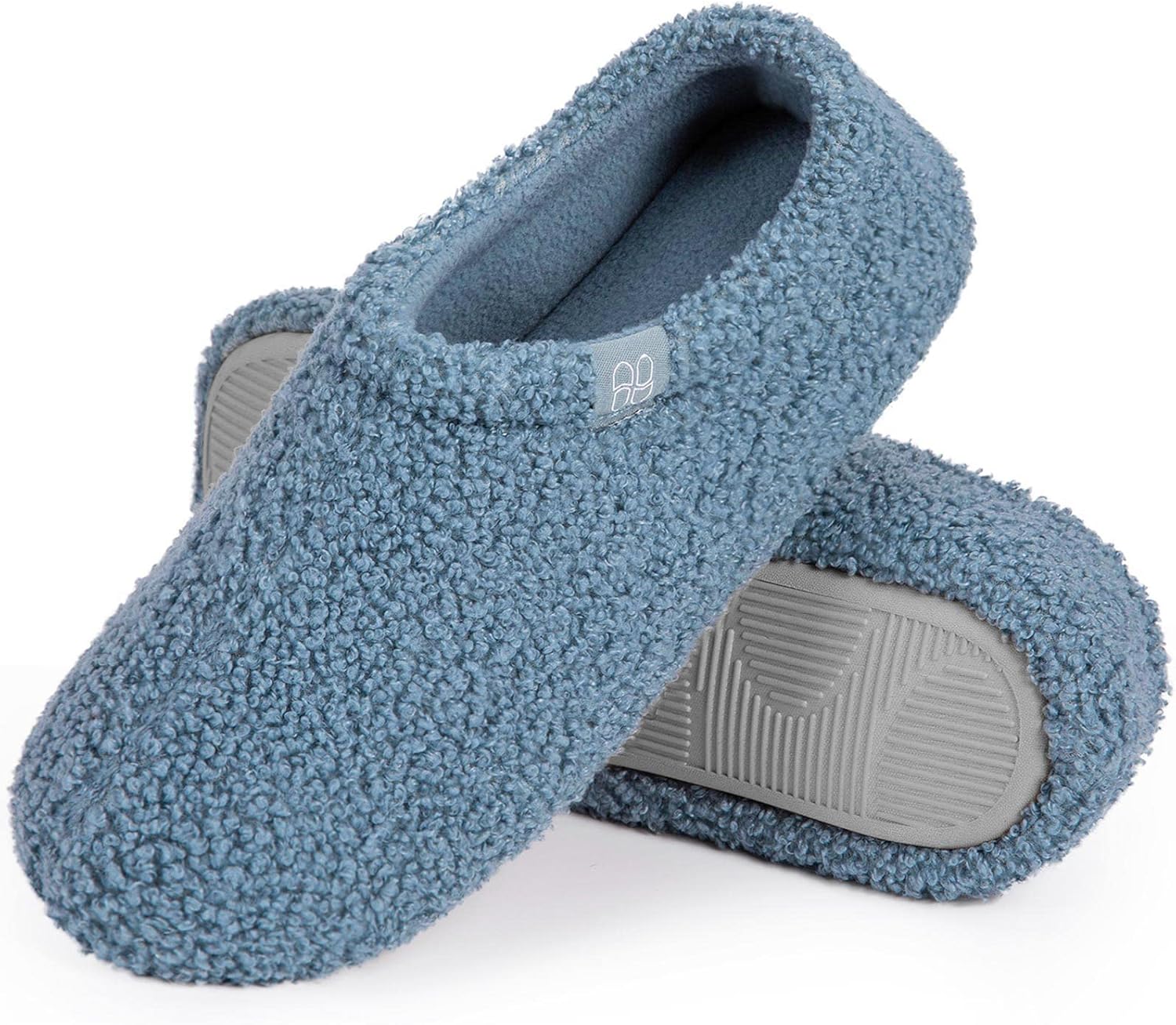 HomeTop Women's Fuzzy Curly Fur Foam Slippers