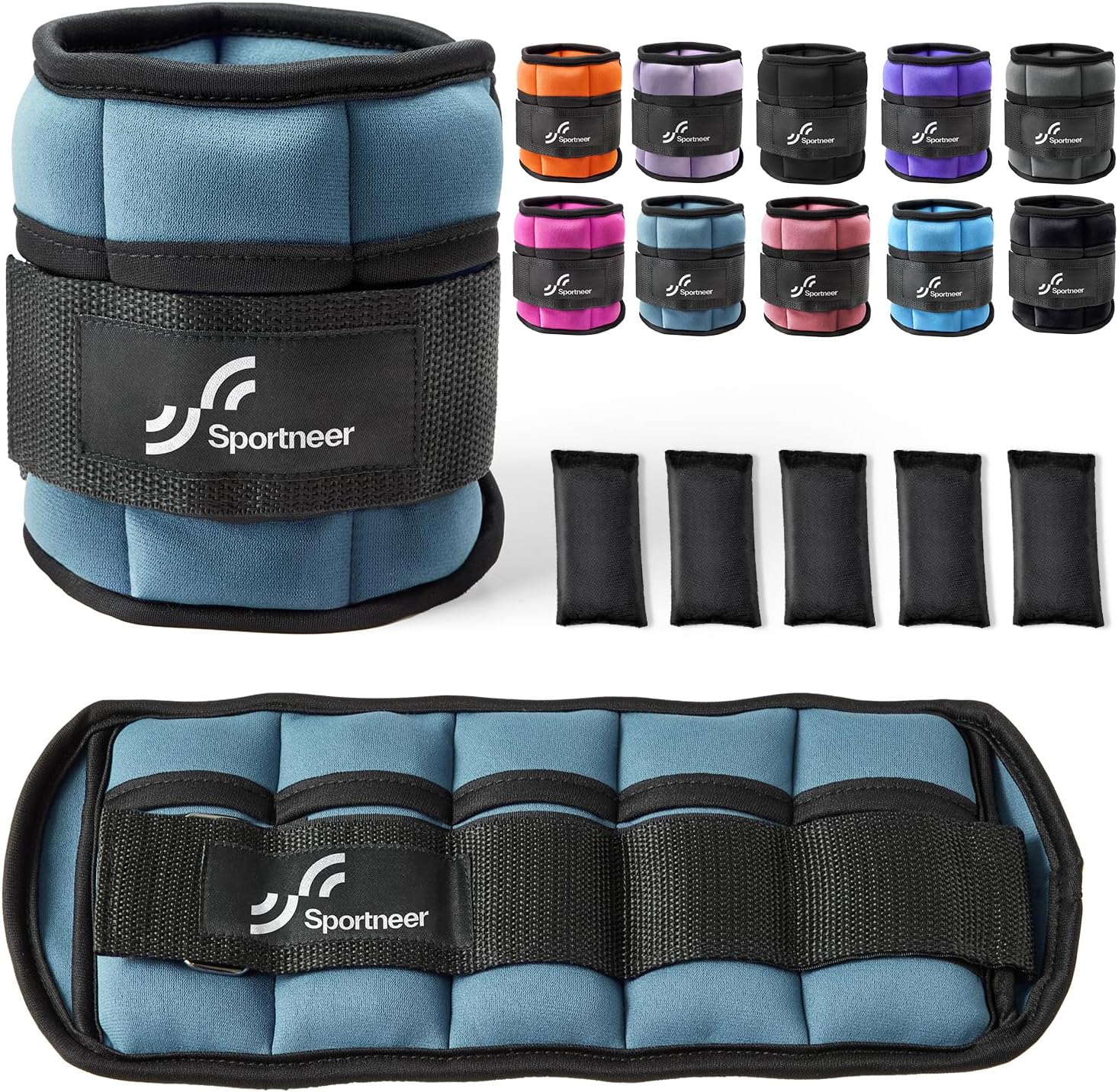 Sportneer Adjustable Ankle Weights Set