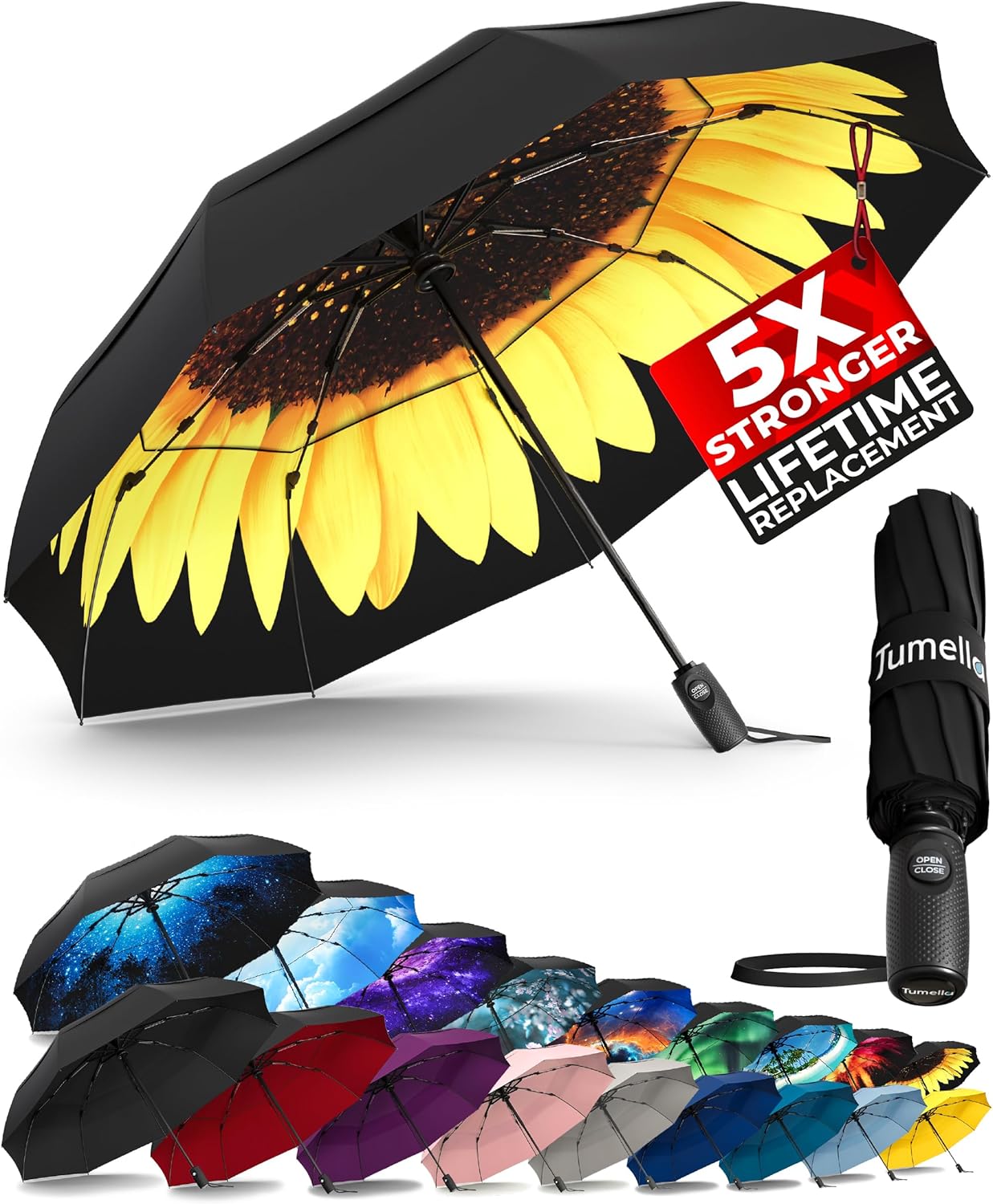 TUMELLA Windproof Travel Umbrella