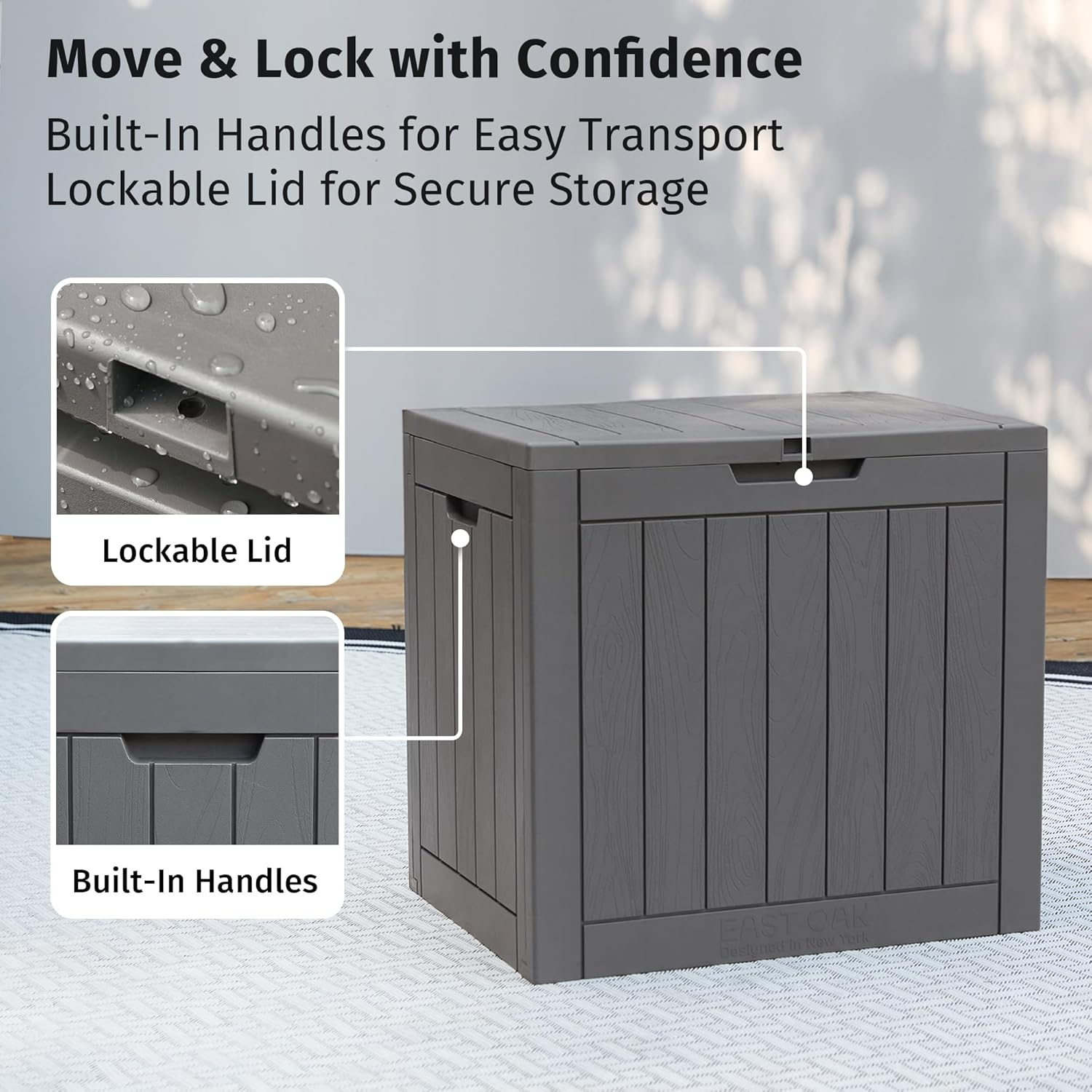 EAST OAK 31-Gallon Waterproof Deck Box