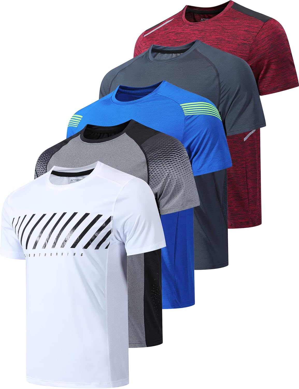 Men’s Active Quick Dry Crew Neck T Shirts