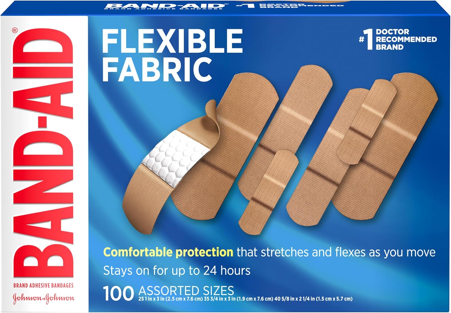 Band-Aid Brand Flexible Fabric Sterile Adhesive Bandages