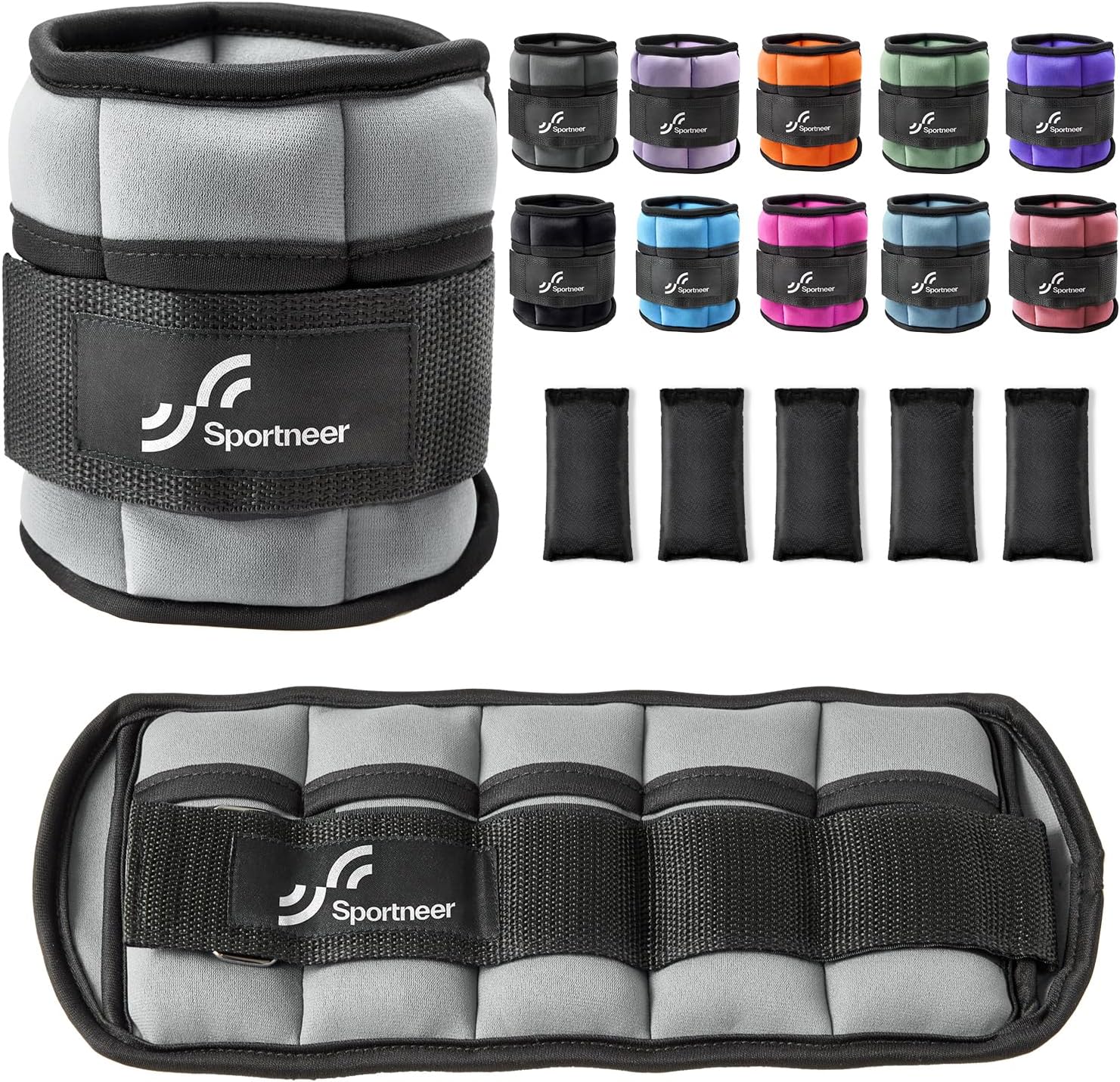 Sportneer Adjustable Ankle Weights Set