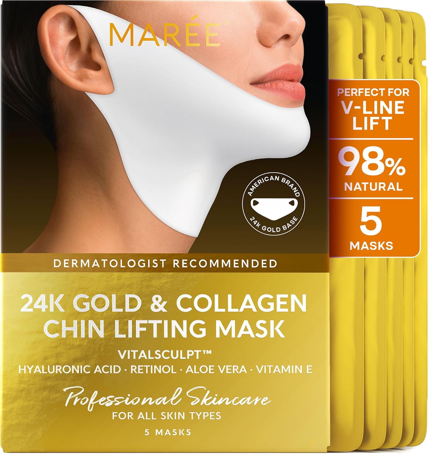 MAREE V Line Lifting Mask with 24K Gold