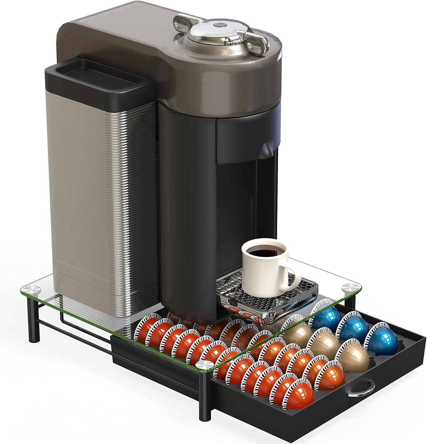 DecoBrothers Crystal Glass Nespresso Pod Holder