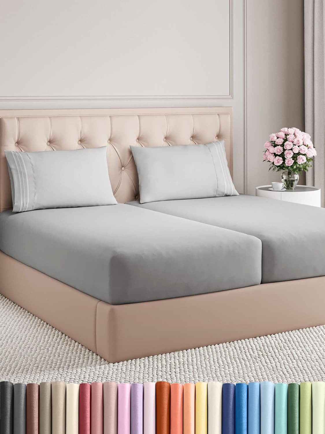 King Size Comfy Breathable & Cooling Bed Sheets Set