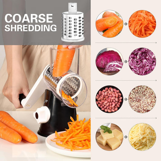 Cambom Rotary Cheese Grater Hand Crank Cheese Shredder for Fresh Cheese