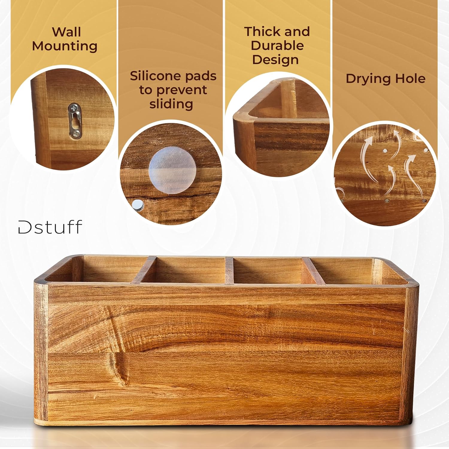 Dstuff Large Kitchen Utensil Holder Organizer