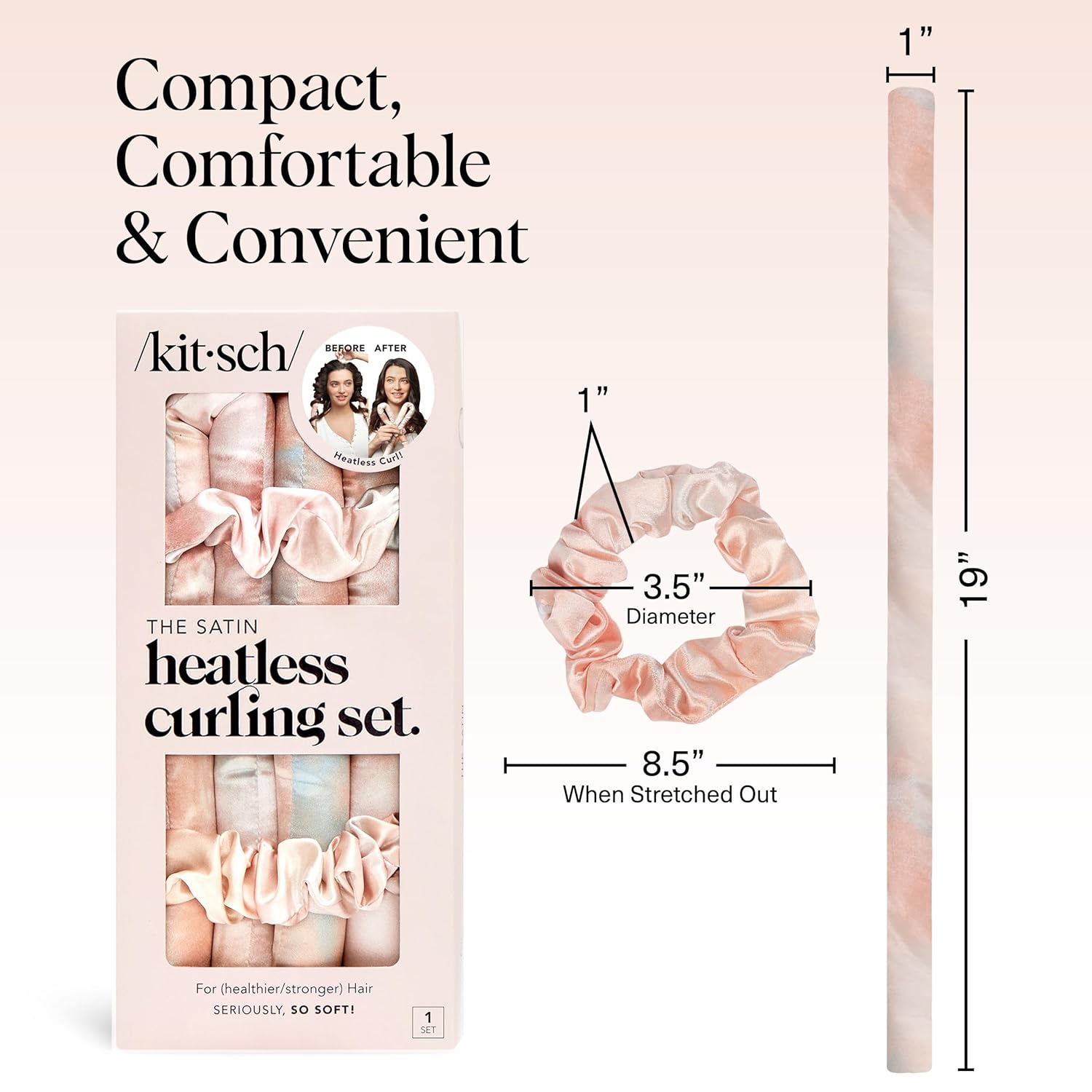 Kitsch Satin Heatless Curling Set