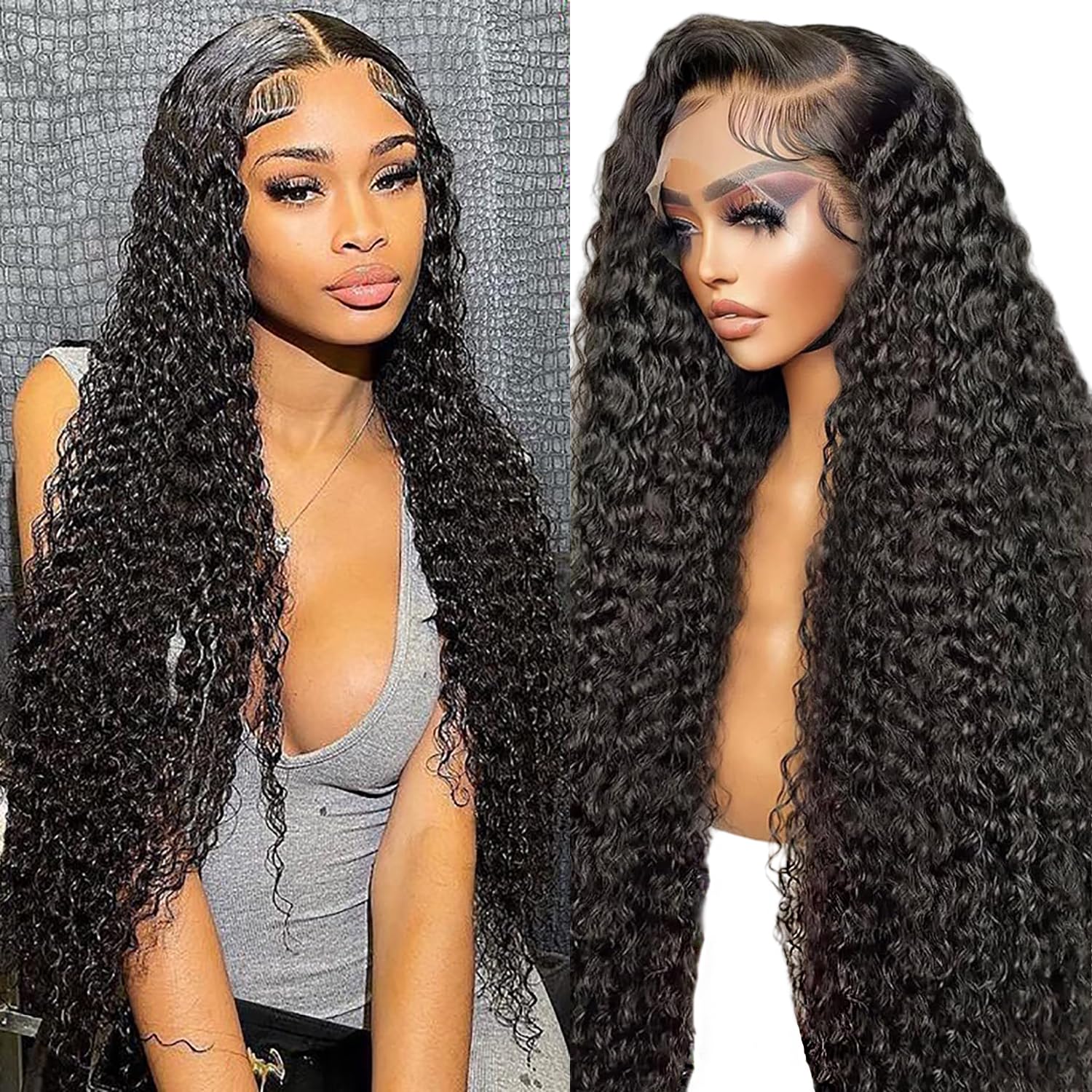 JTMMP 26" Deep Wave Lace Front Wig
