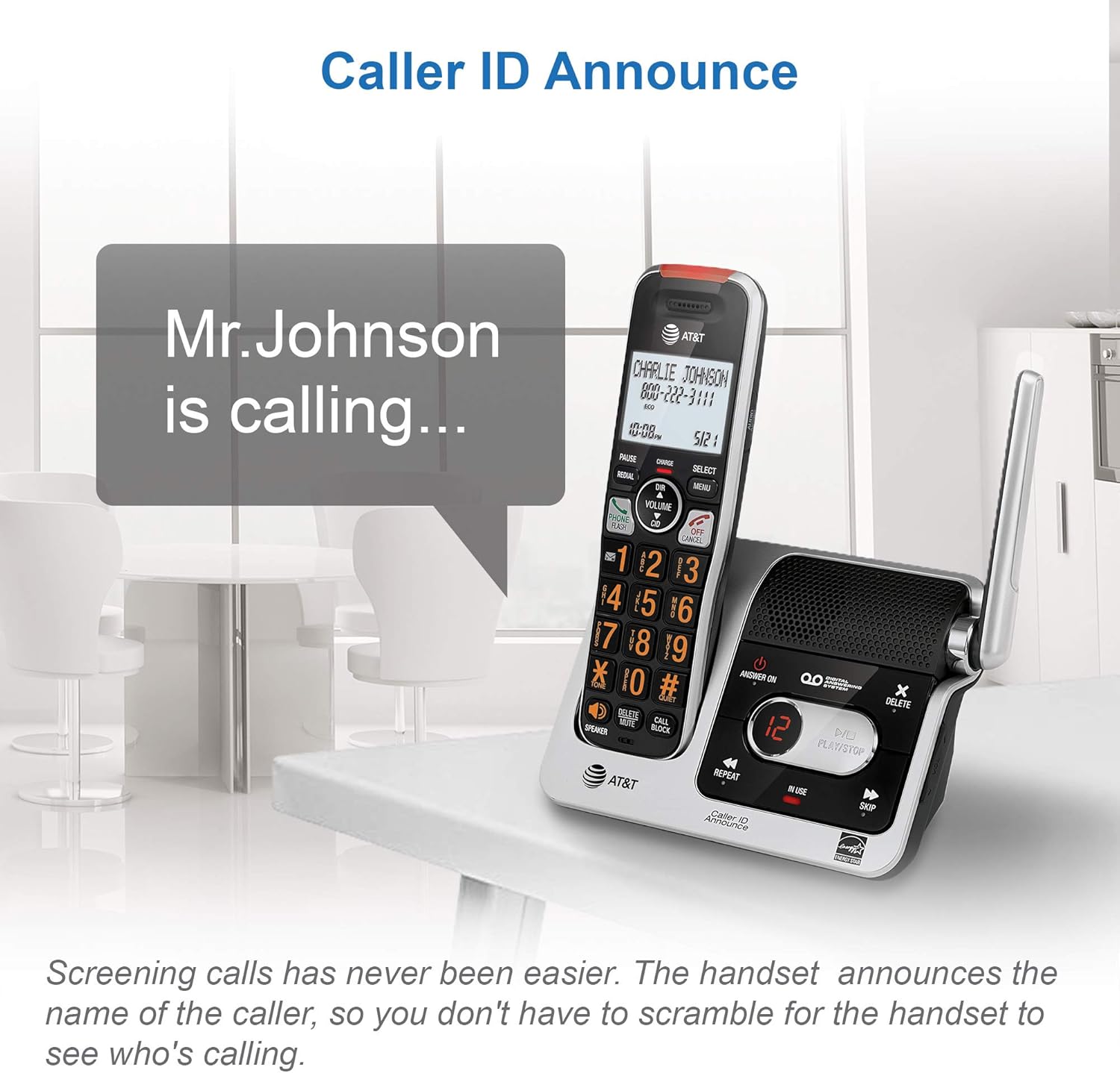 AT&T BL102-2 DECT Handset Cordless Phone for Home