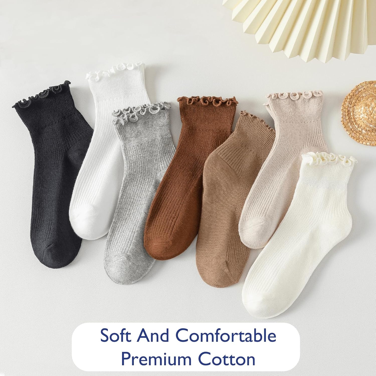 Hstyle Women’s Ruffle Ankle Socks