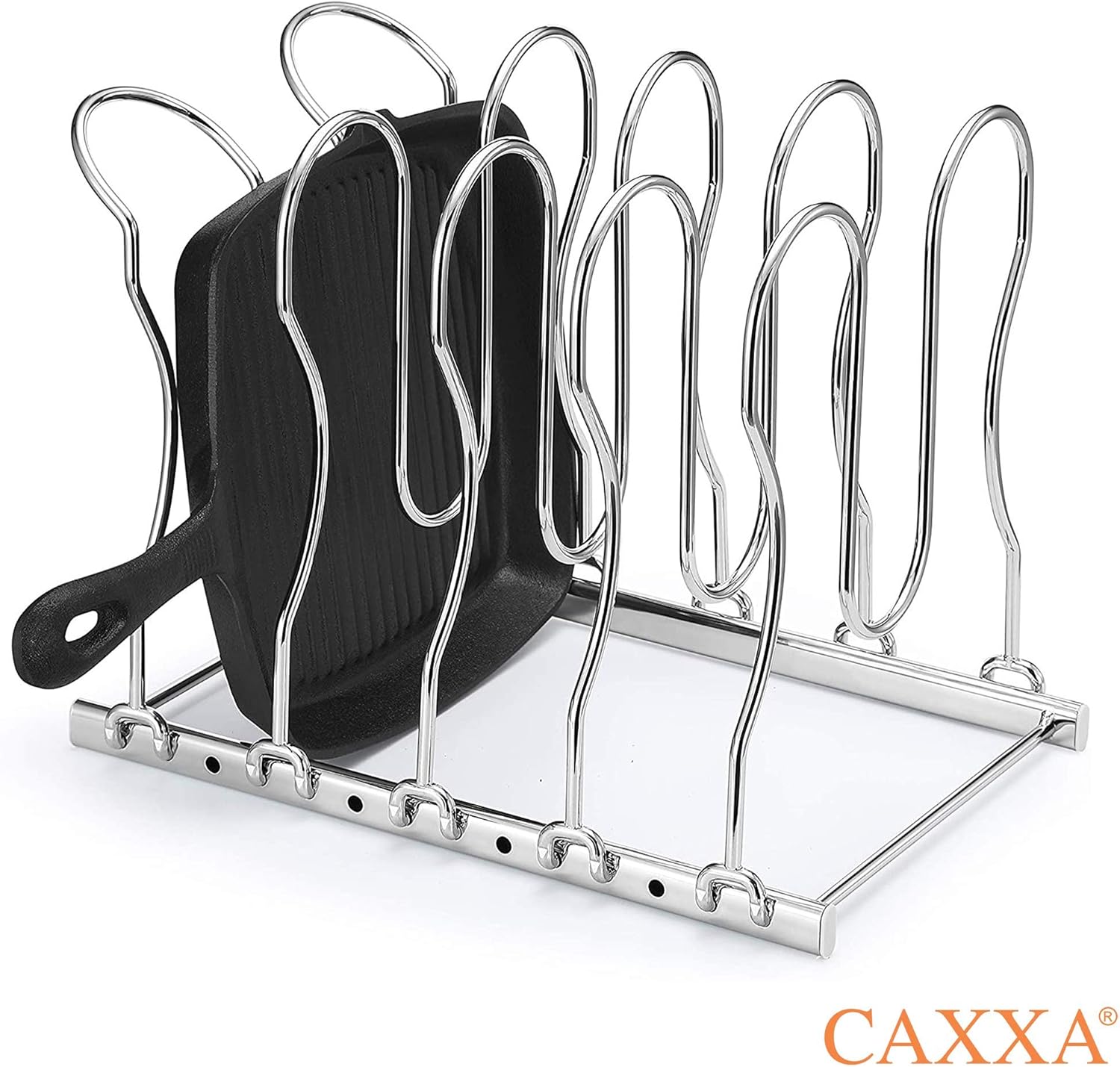 CAXXA Heavy Duty Pan Rack Pot Lid Rack Kitchen Cabinet