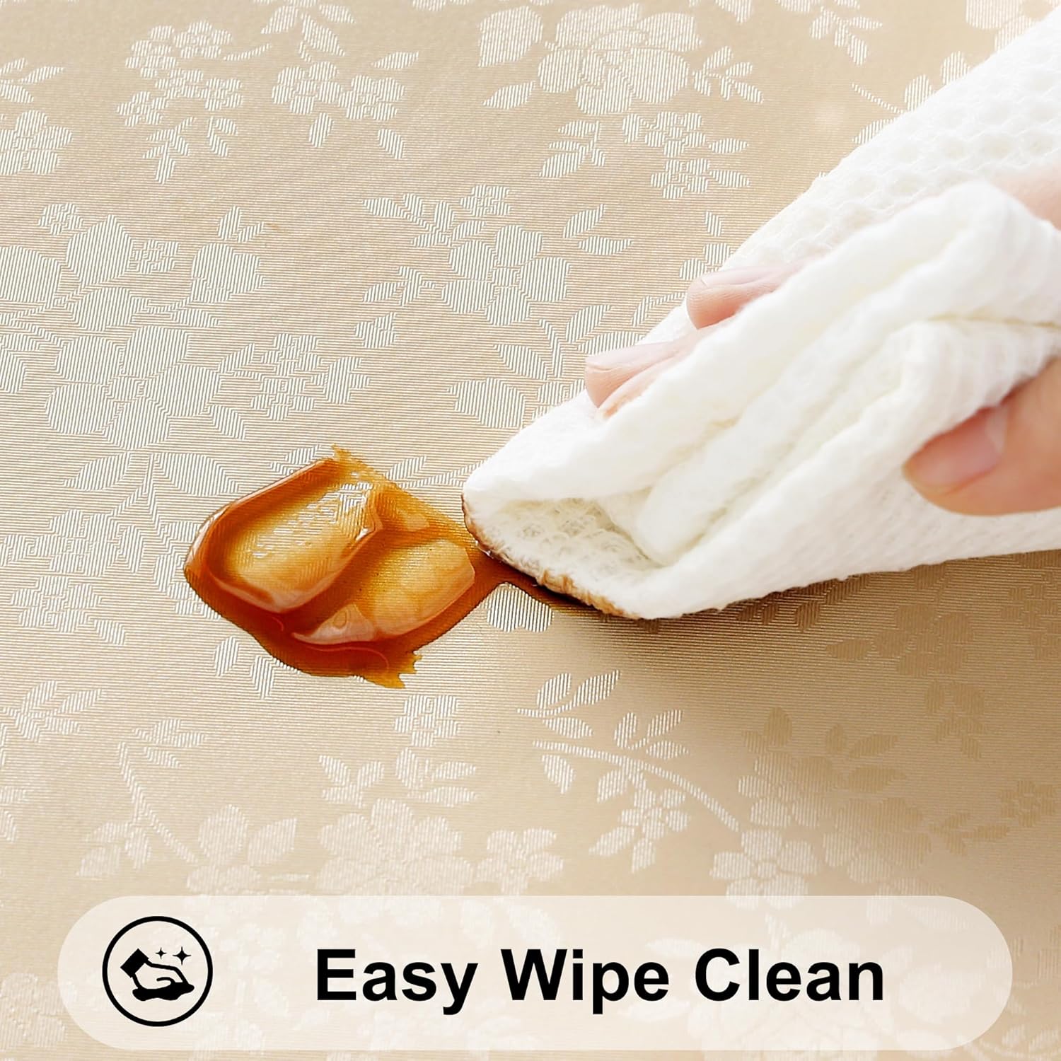 Smiry Rectangle Table Cloth Waterproof Heavy Duty