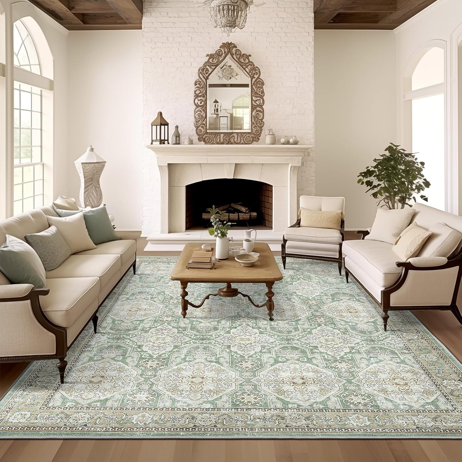 Washable Area Rug Large Soft Rugs for Living Room