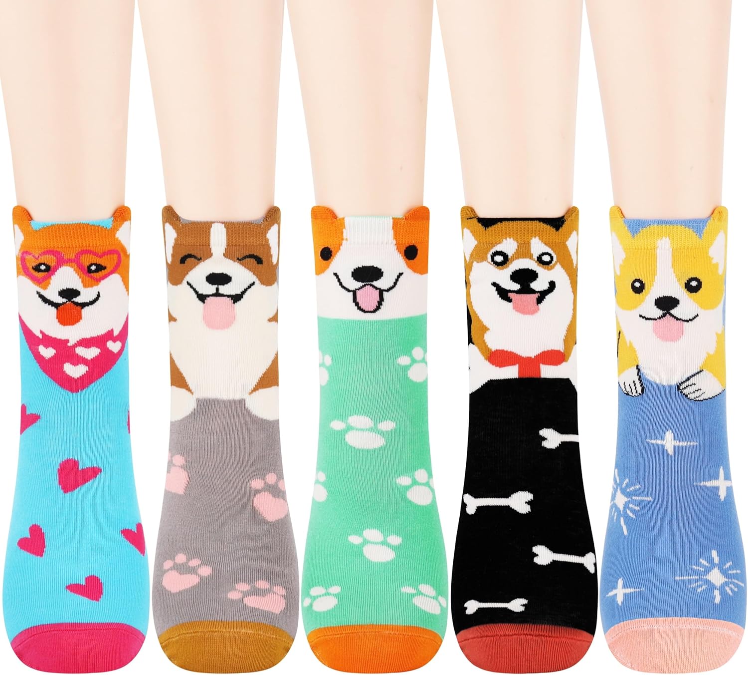 Jeasona Women's Cat Socks Cute Animal Socks