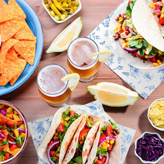 Floral Wax Paper Sheet for Food Chinoiserie