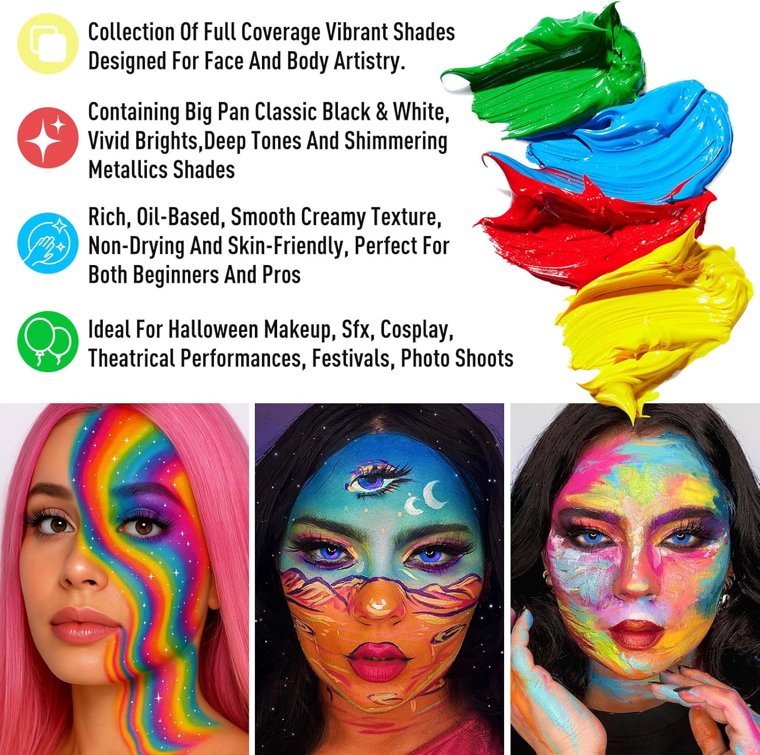 UCANBE Athena Face Body Paint Oil Palette